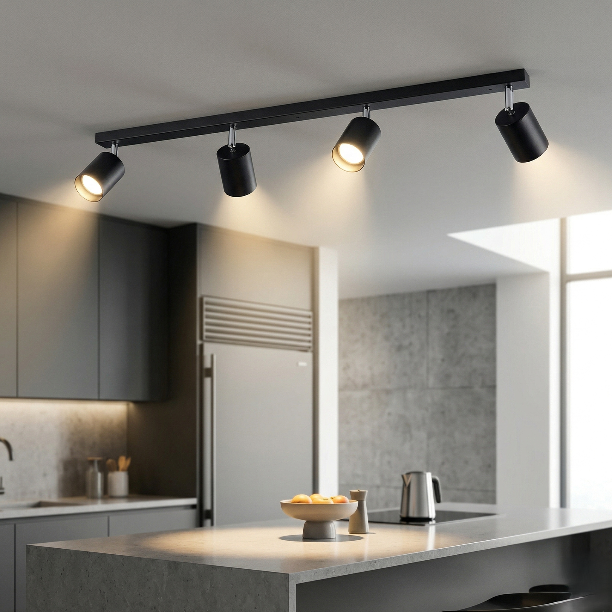 Spot Liniar Vector Line 4xGU10 Reglabil Negru