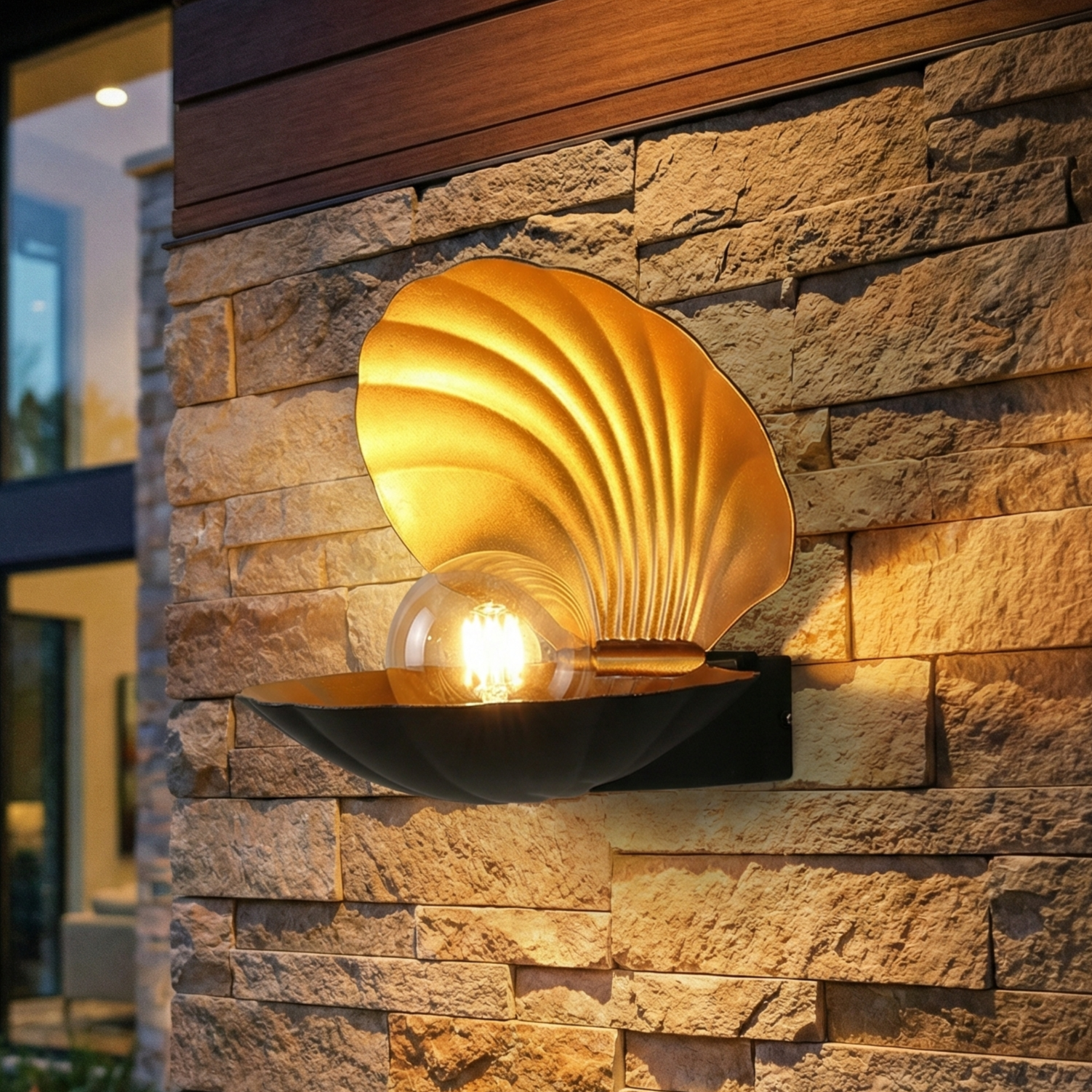 Aplica LED 6W Oyster Exterior Neagra