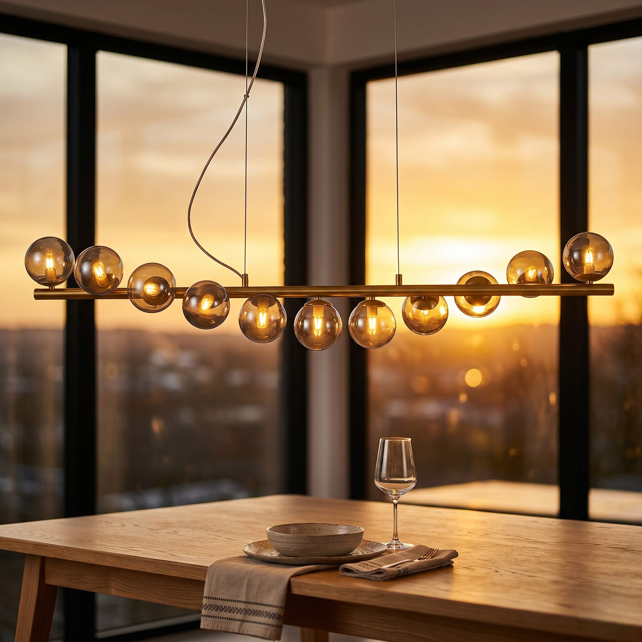 Lustra Abajur Fumuriu GOLD Liniara DX220-11