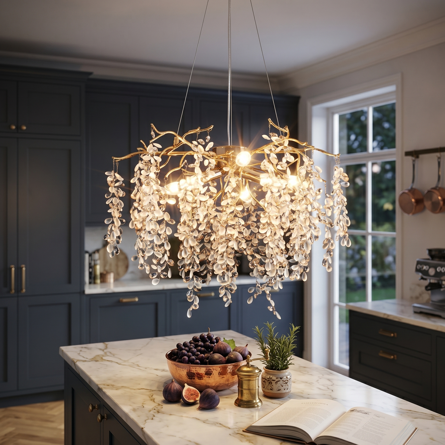 Candelabru Cristal LUXURY Golden Grapes 60CM