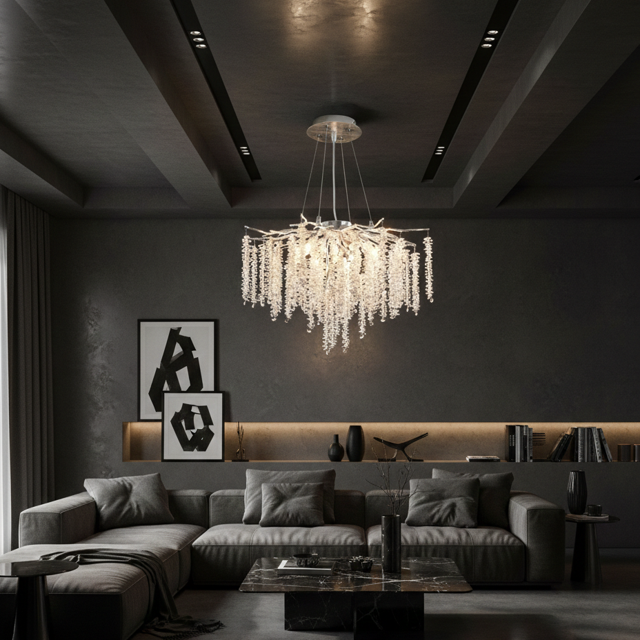 Candelabru Cristal LUXURY Silver Willow 60CM