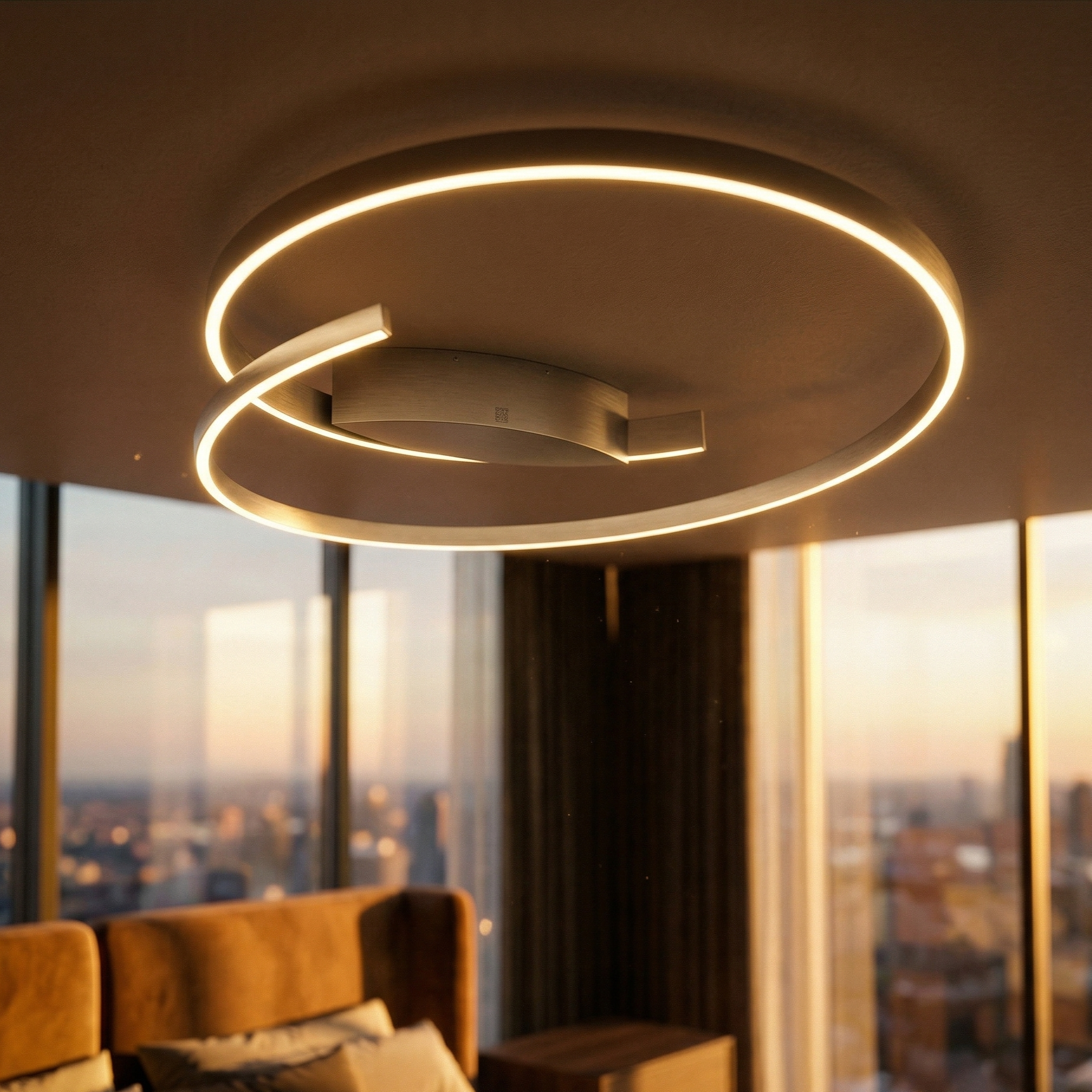 Lustra LED Aplicata Cinardi Silver CINQUE Premium Echivalent 700W