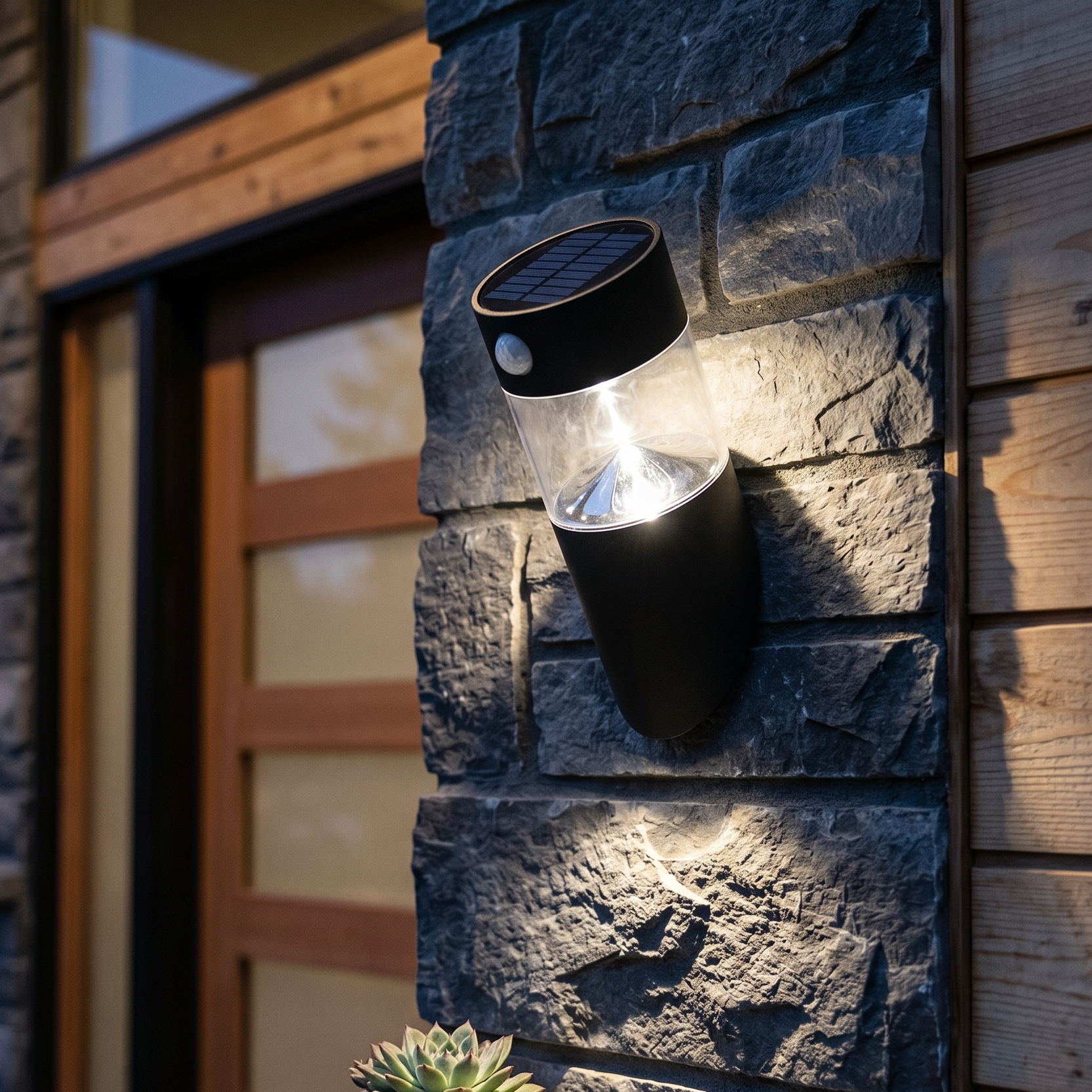 Aplica LED Solara ORLIN Exterior Neagra Premium