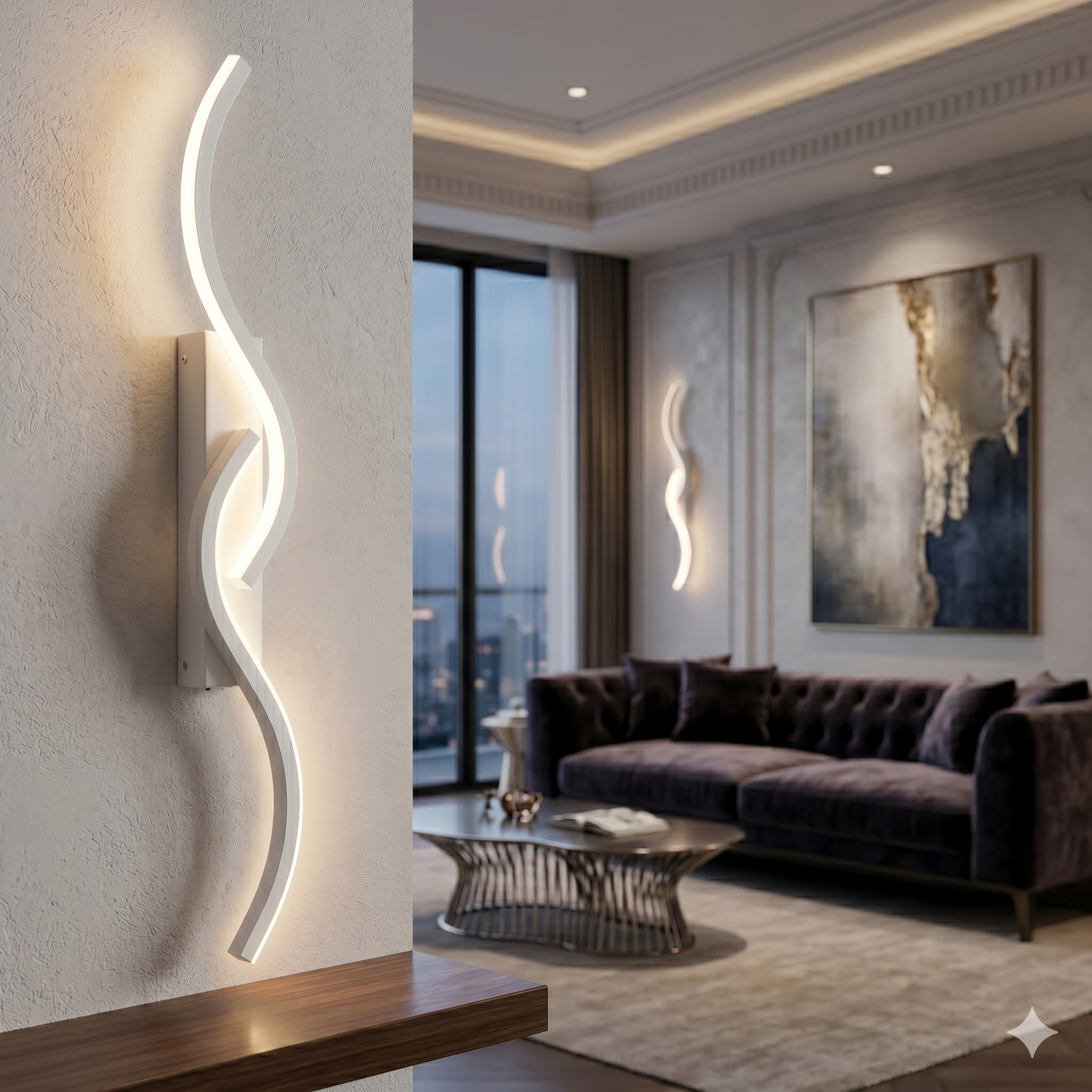 Aplica LED Eternity White 20W 80cm