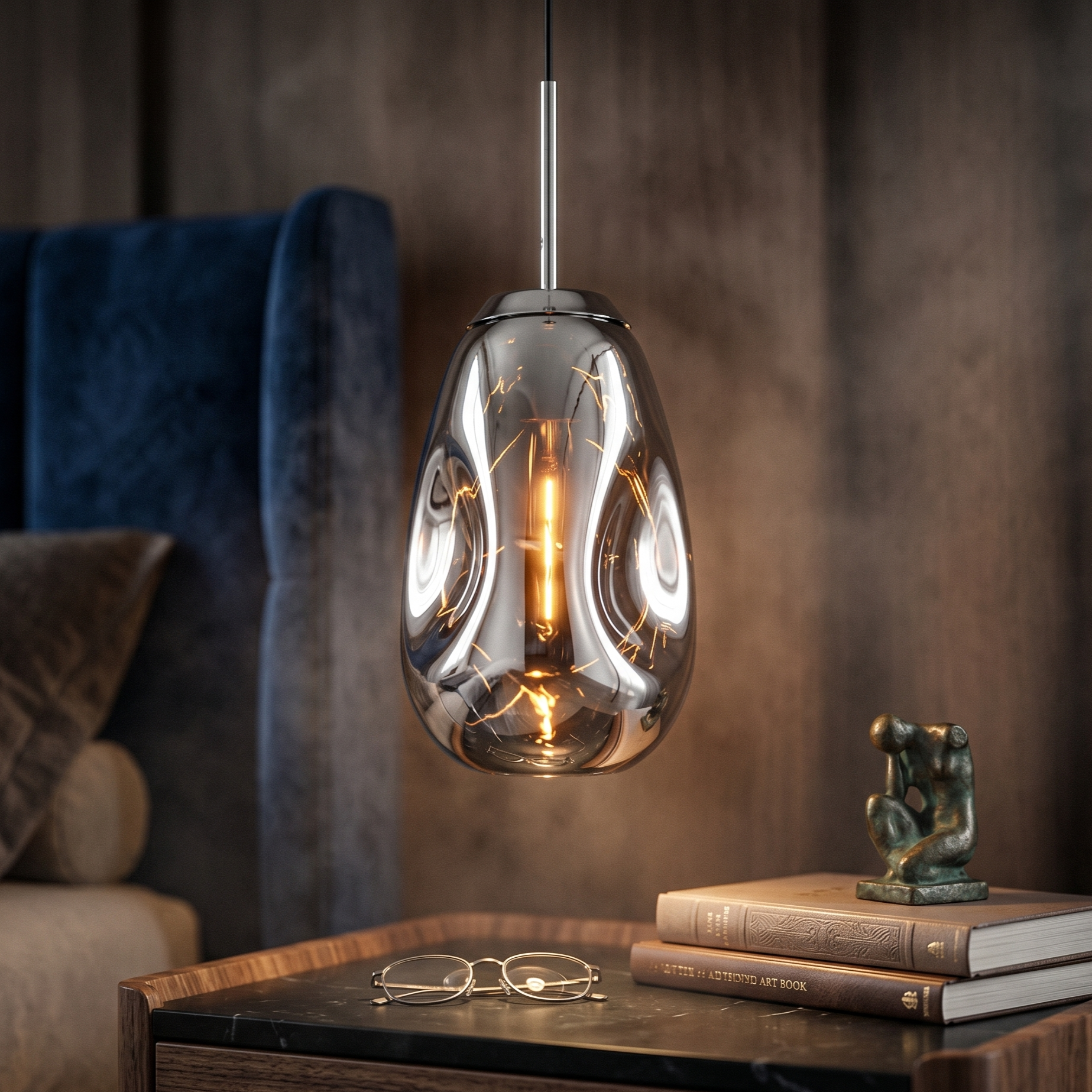 Pendul Luxury Silver CAVO 1xE27