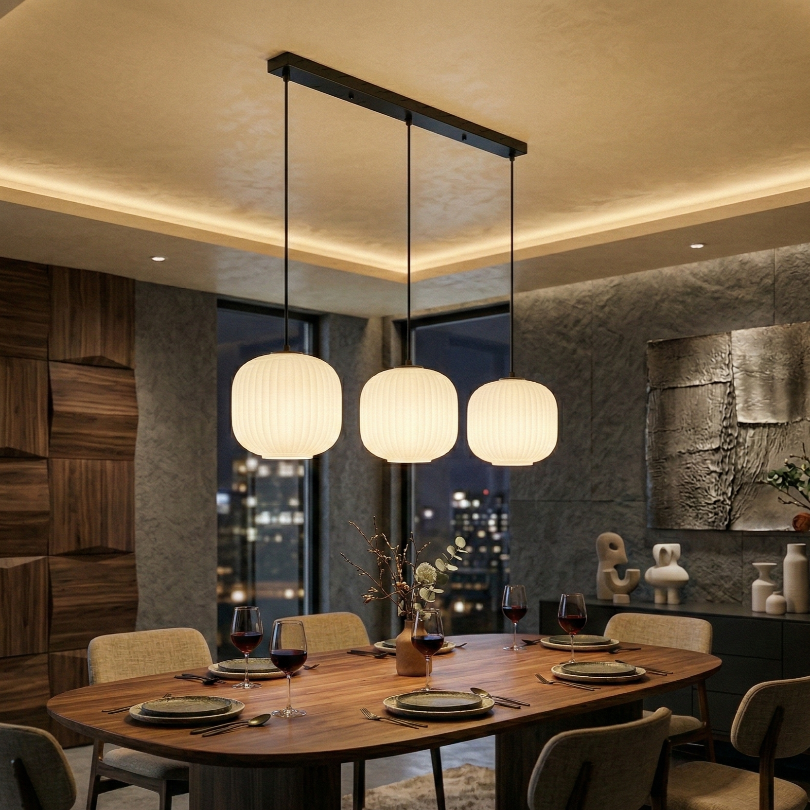 Lustra Suspendata INFESTO GLASS Vintage Liniar 120CM