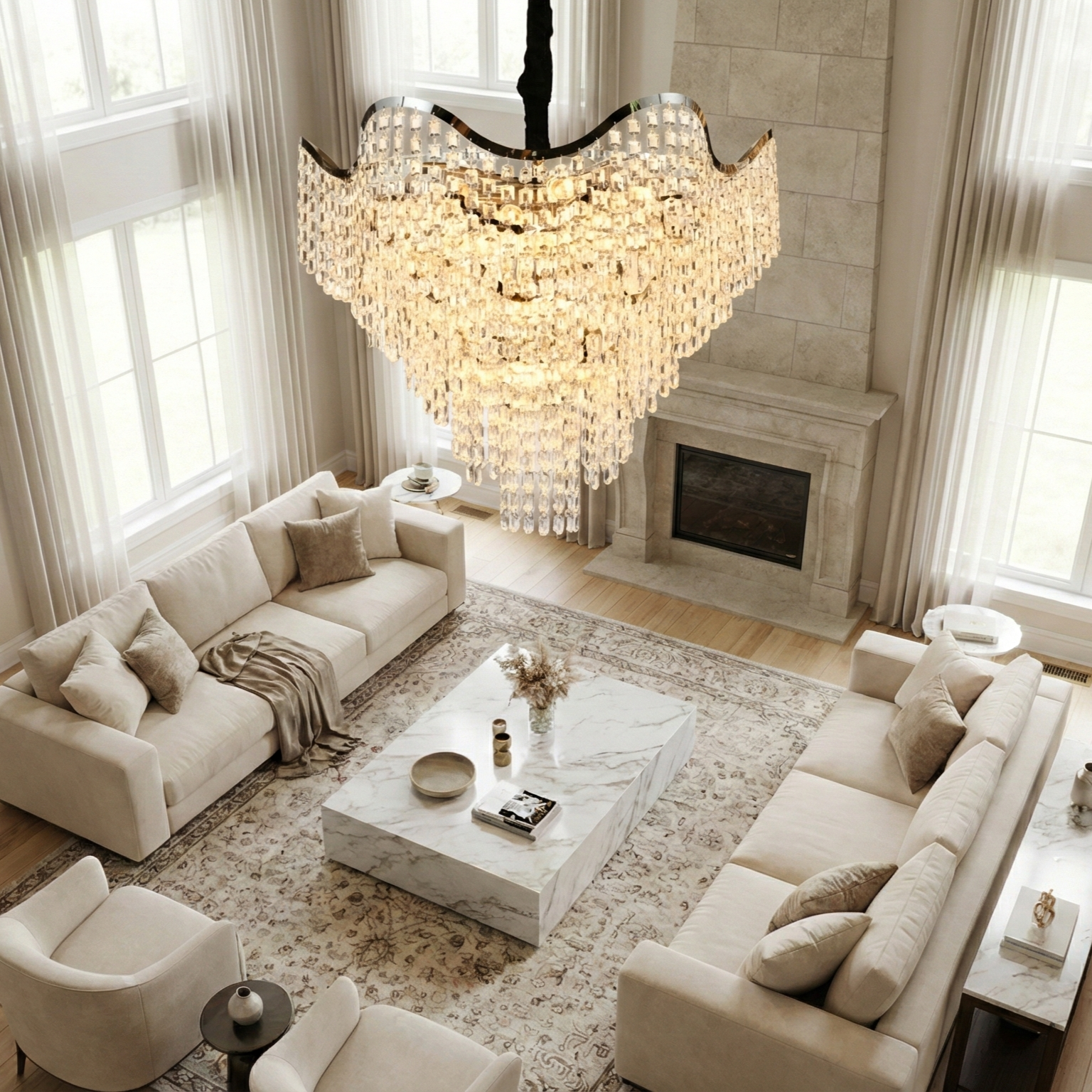 Candelabru Maxi VLORA Silver Ø78CM