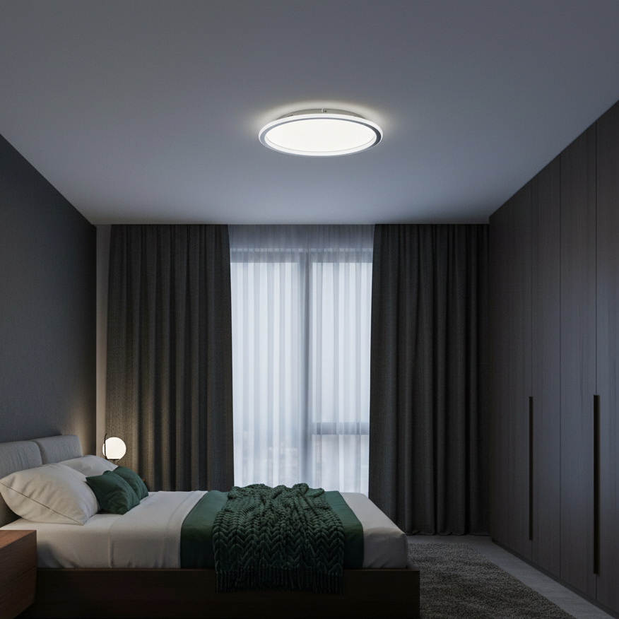 Plafoniera LED LUVIA 35W 40cm Dimabila Telecomanda Echivalent 200W