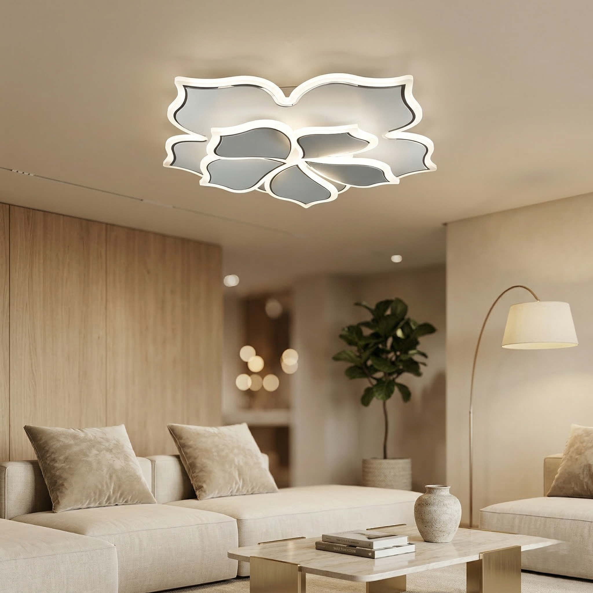 Lustra LED IRELIA White Echivalent 600W Telecomanda