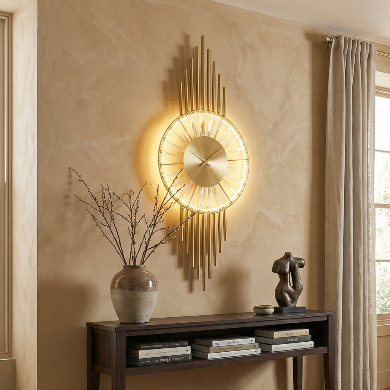 Aplica LED cu Ceas MERIDIAN AURA 65CM