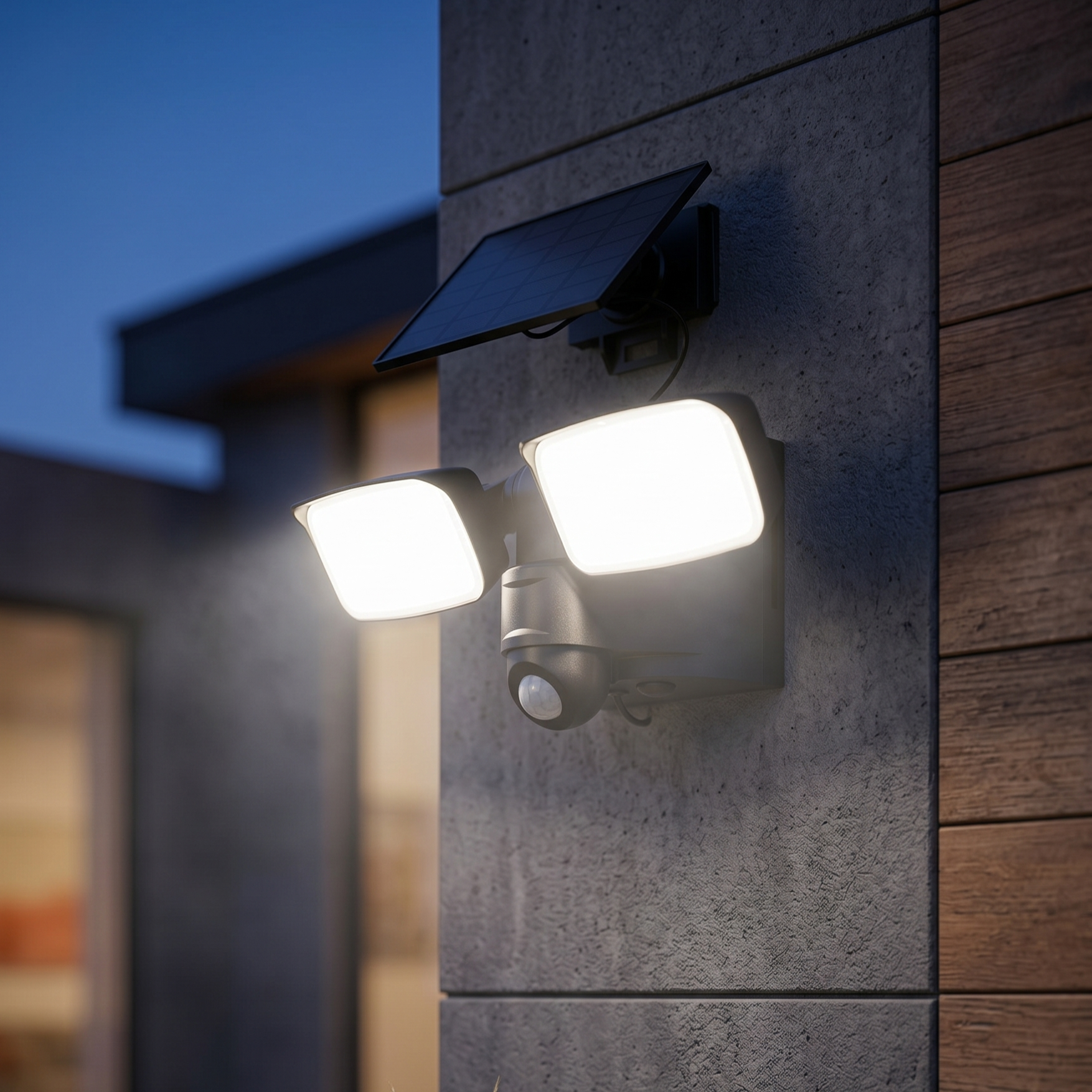 Aplica LED Solara cu Senzor VEXOR Exterior Neagra Premium