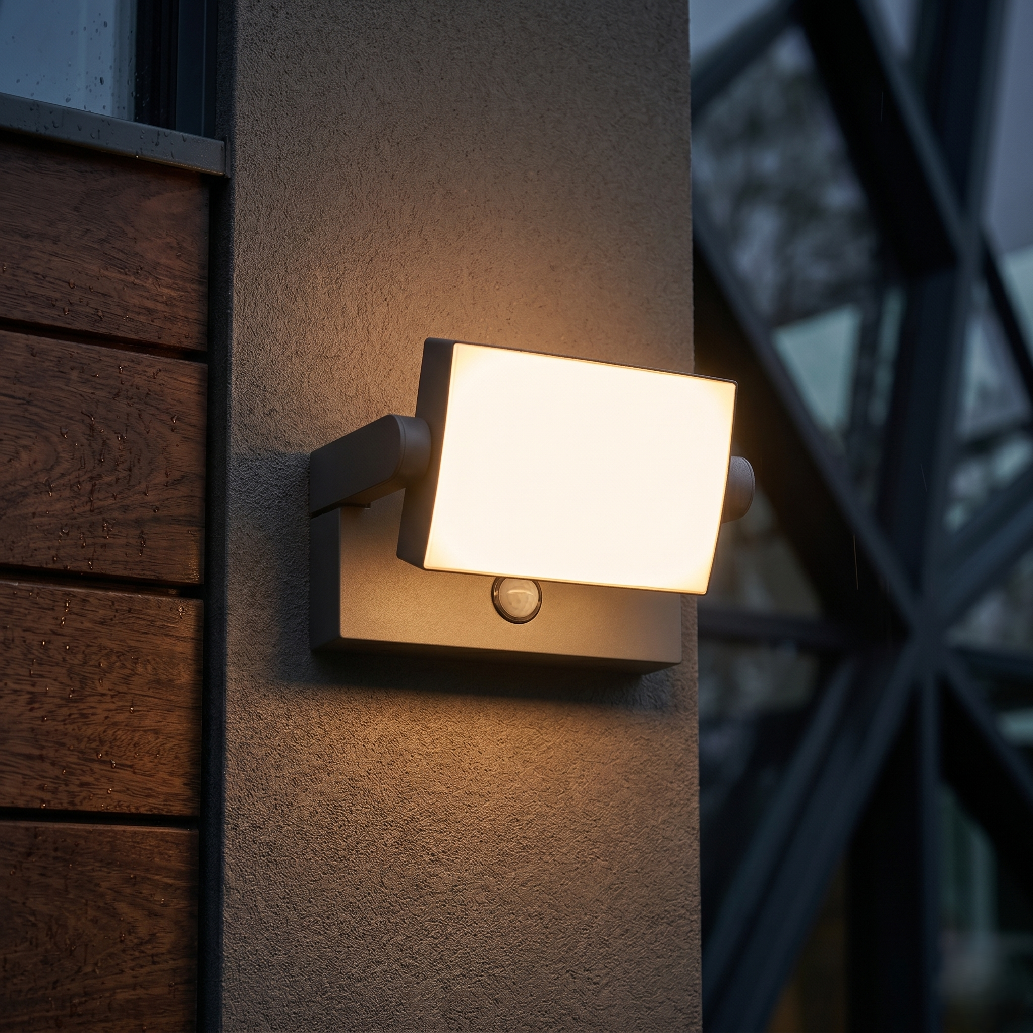 Aplica Exterior LED Premium KANSAS 10W 3000K 1000lm cu Senzor