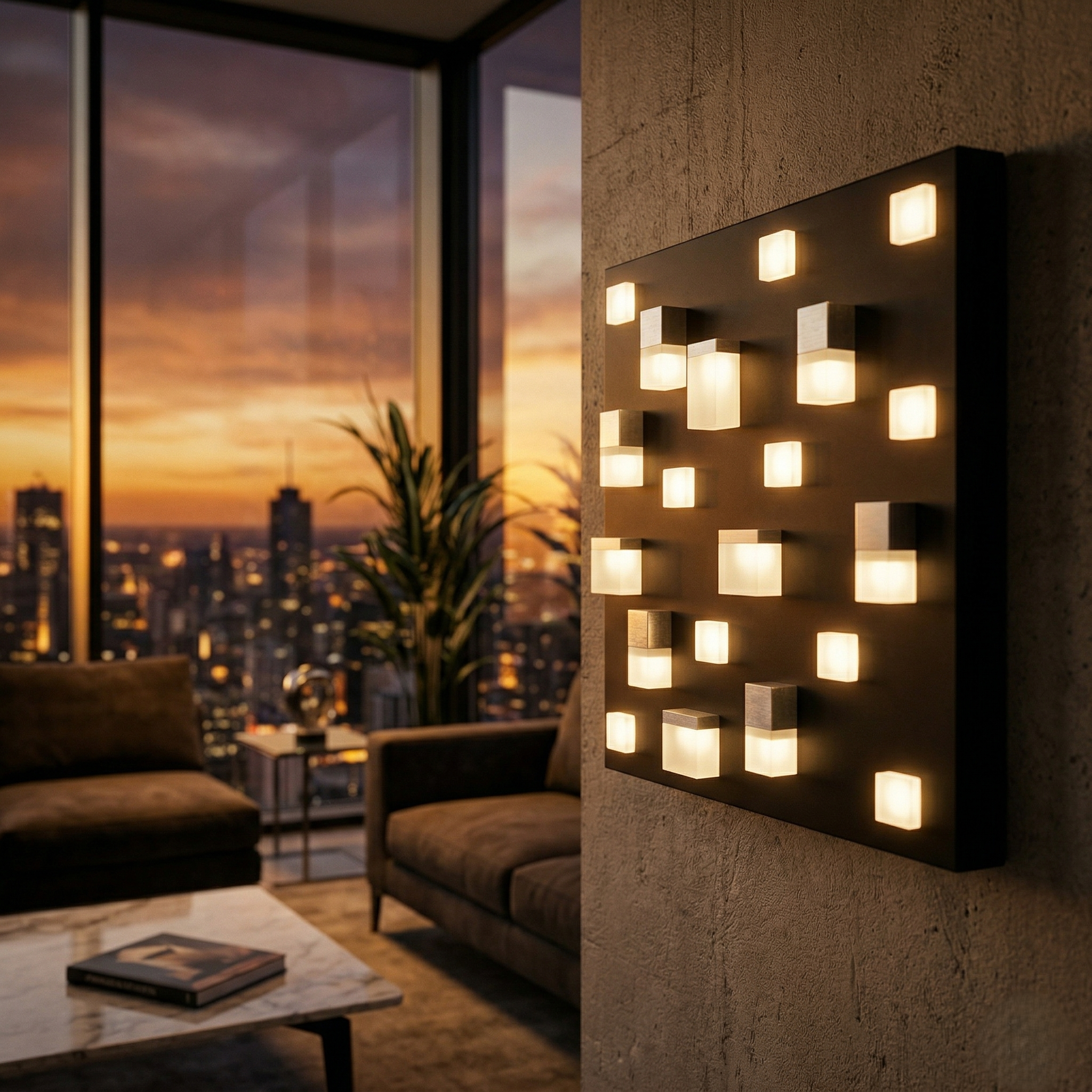 Aplica LED Civeto Black 45CM CINQUE Premium