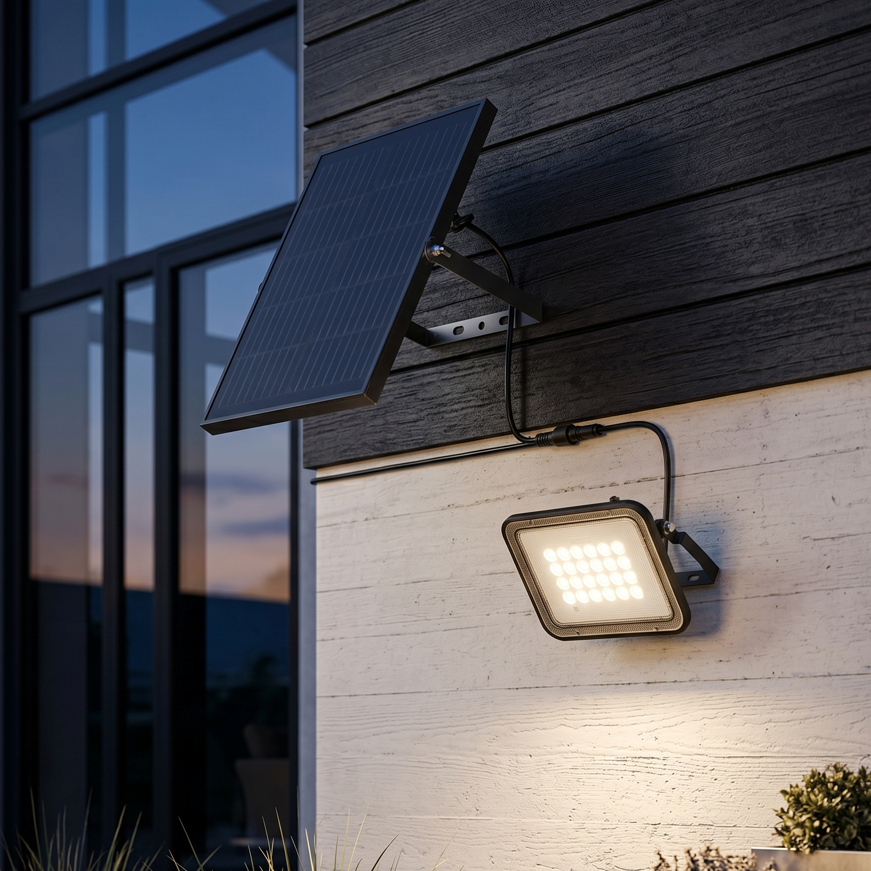 Aplica LED VEYON Black Exterior Premium cu Incarcare Solara si Telecomanda