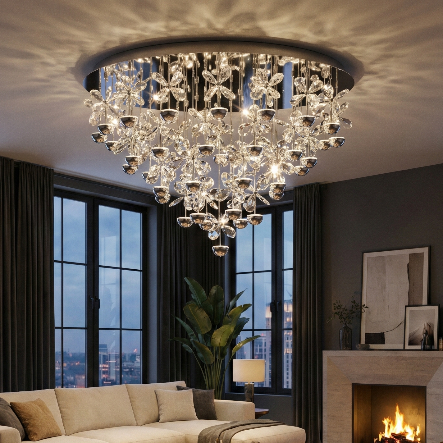 Lustra Aplicata Crystal PIANOPOLI 3 Silver Echivalent 800W