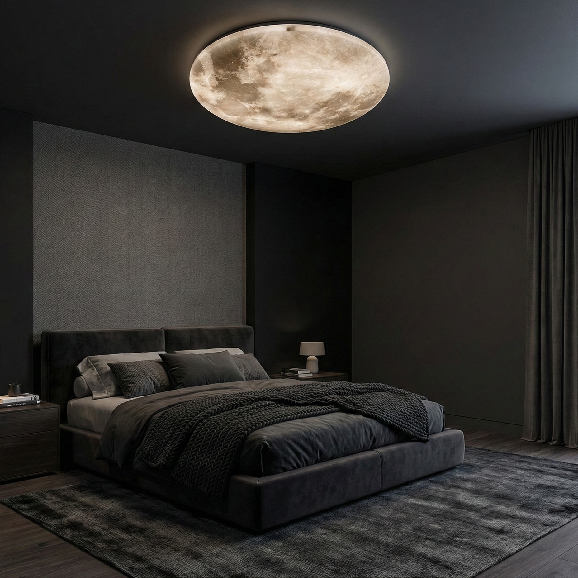 Plafoniera LED PREMIUM LUNAR Delight 60CM Echivalent 400W cu Telecomanda