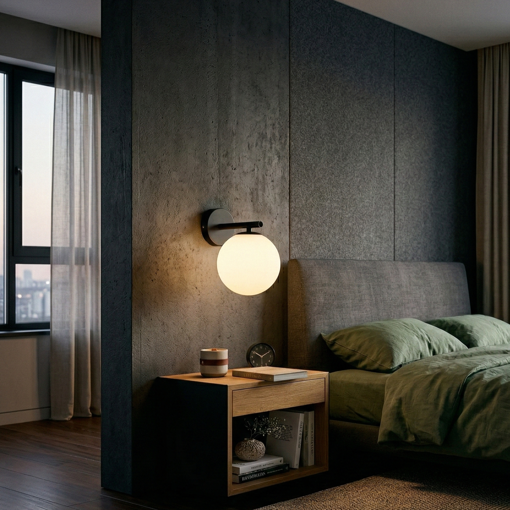 Aplica Abajur Mat Black CALYPSA 1xG9