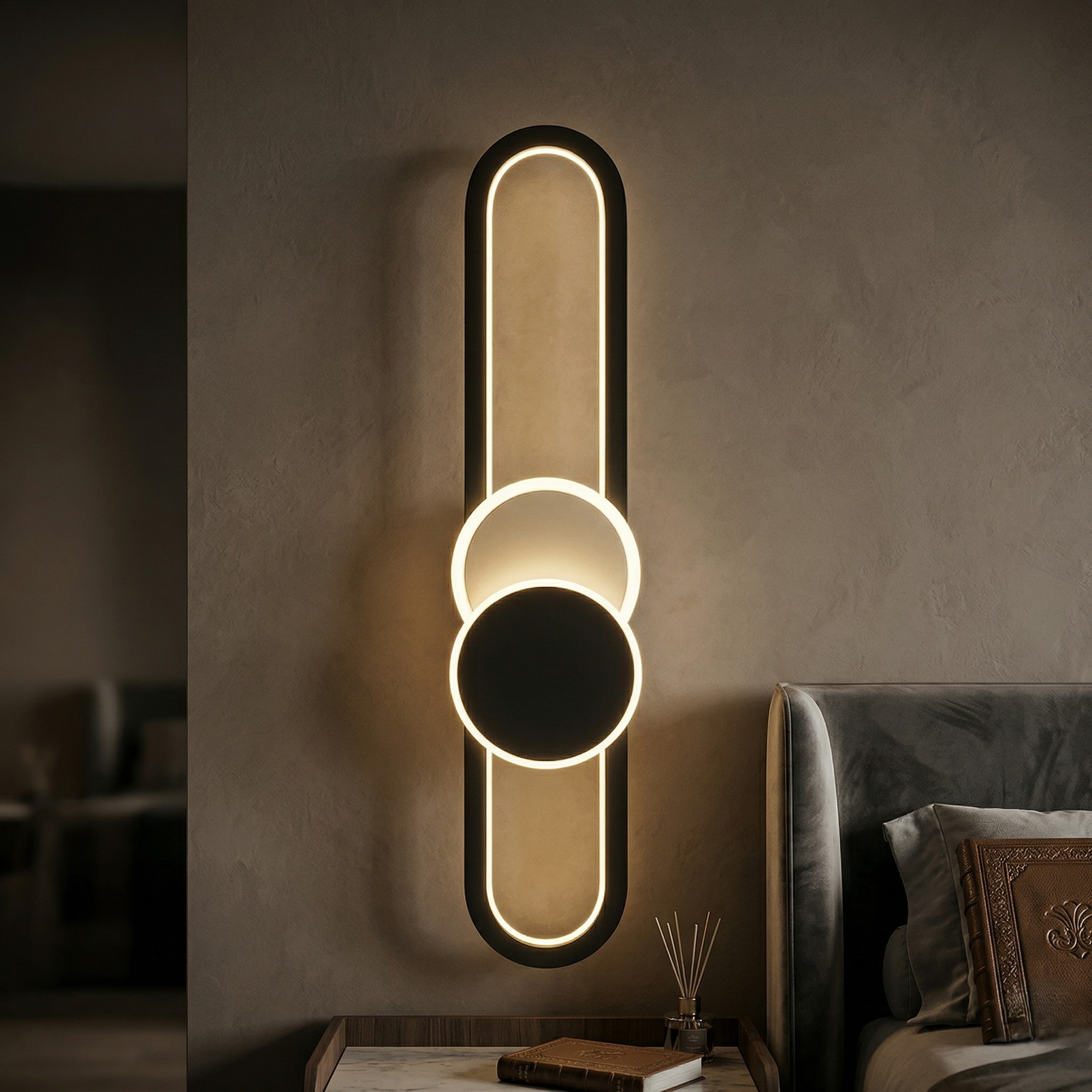Aplica LED MOZZY 80cm Black Echivalent 90W