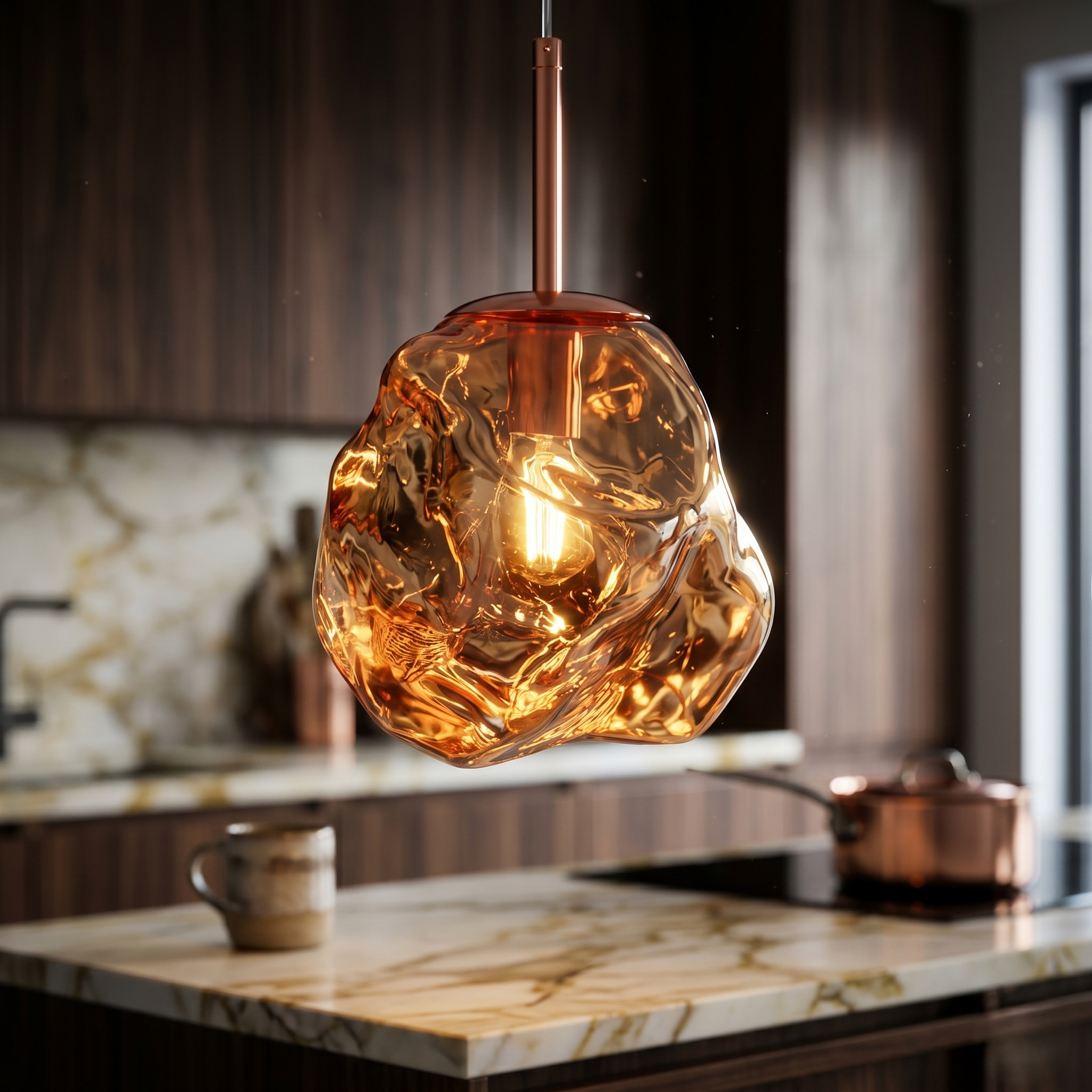 Pendul Luxury Rose Gold ZELERIS 1xE27