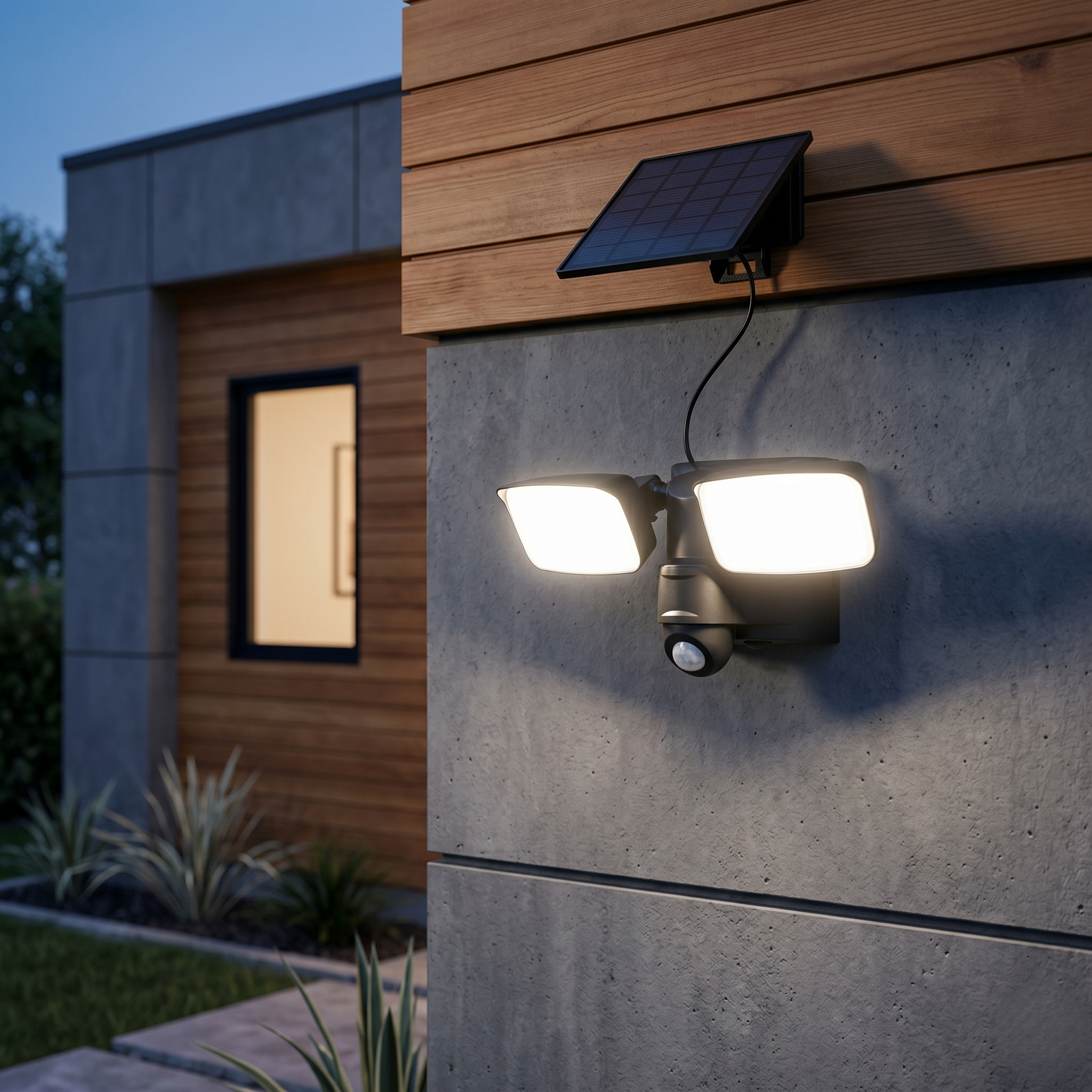 Aplica LED Solara cu Senzor VEXOR Exterior Neagra Premium