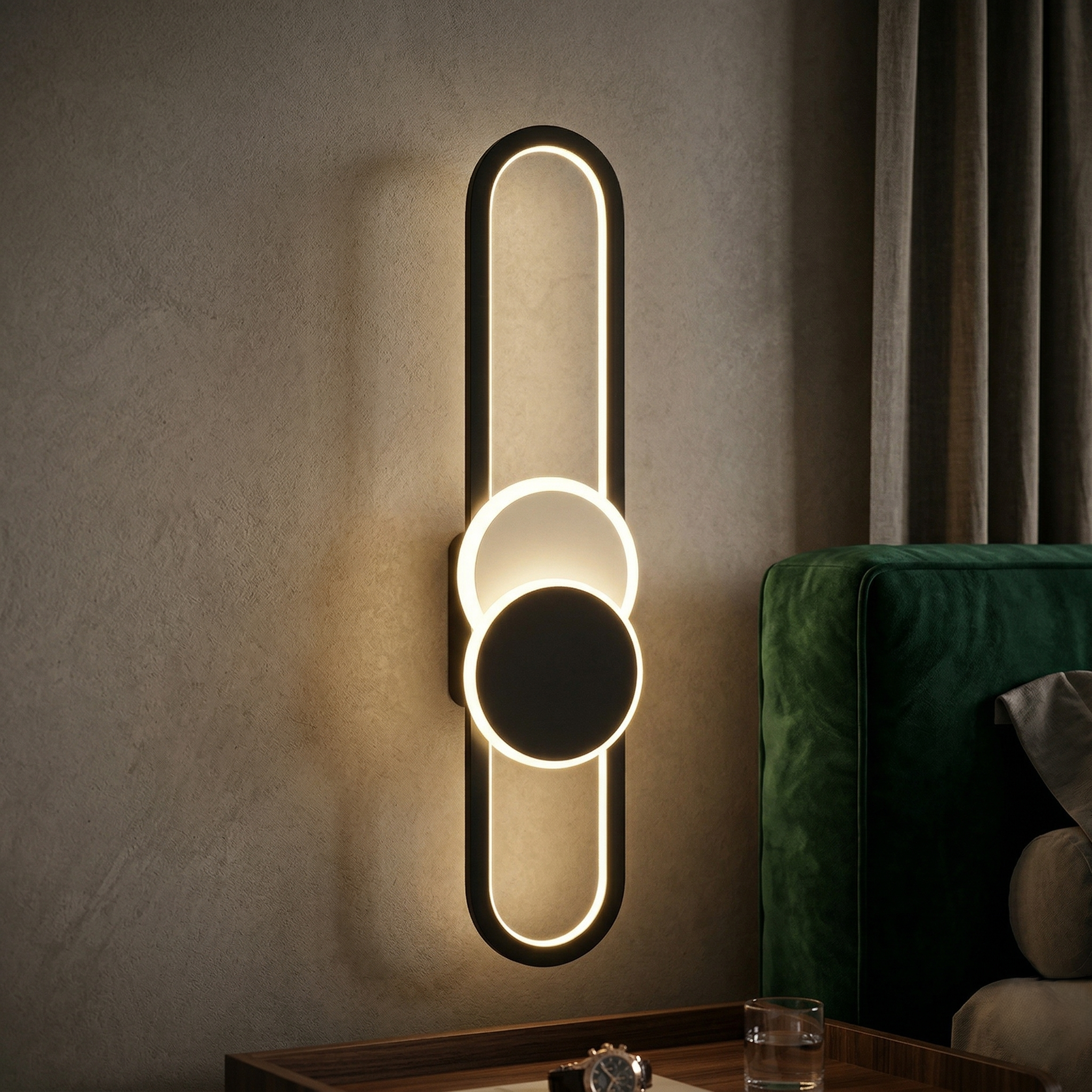 Aplica LED MOZZY 80cm Black Echivalent 90W