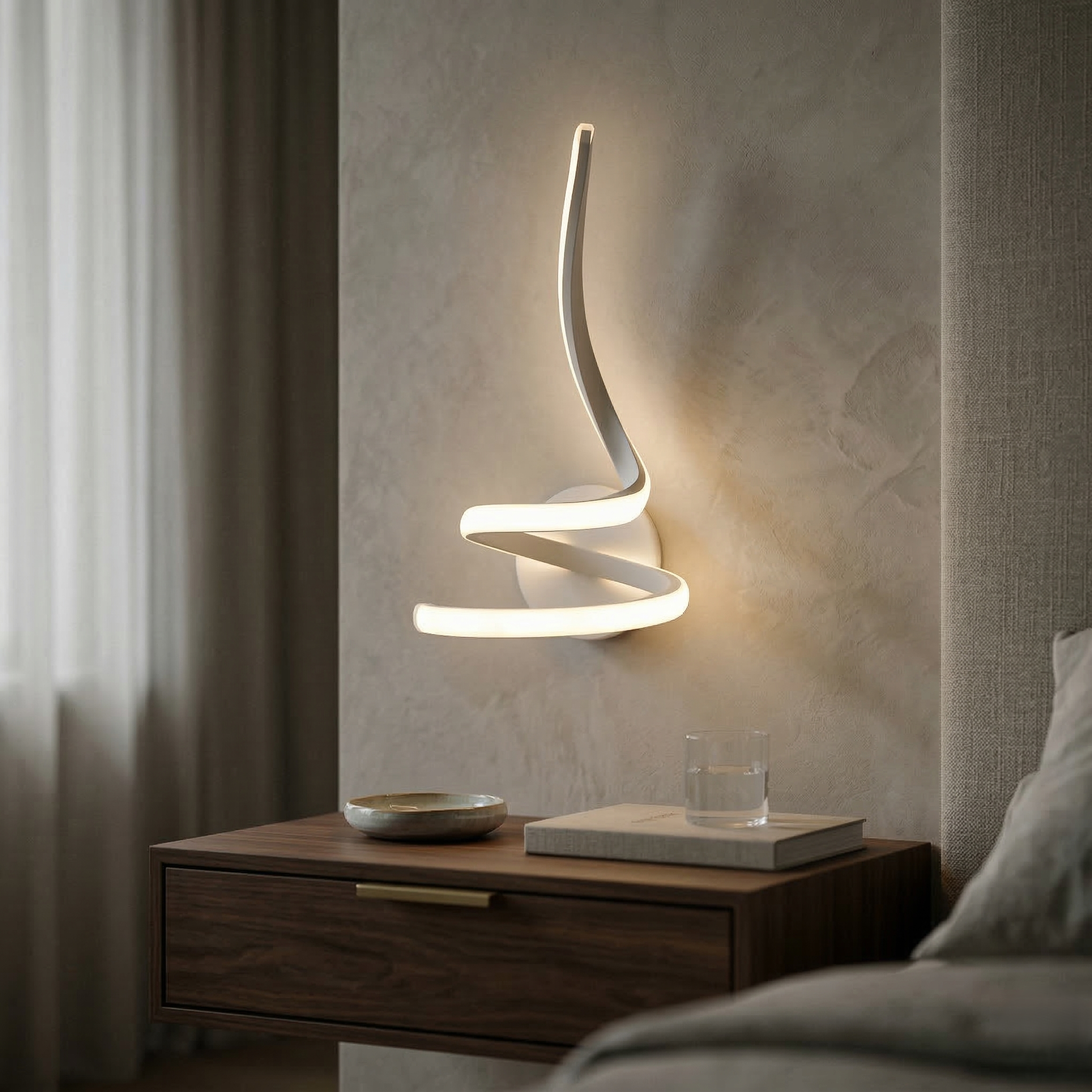 Aplica LED Perete Spiral White Echivalent 100W