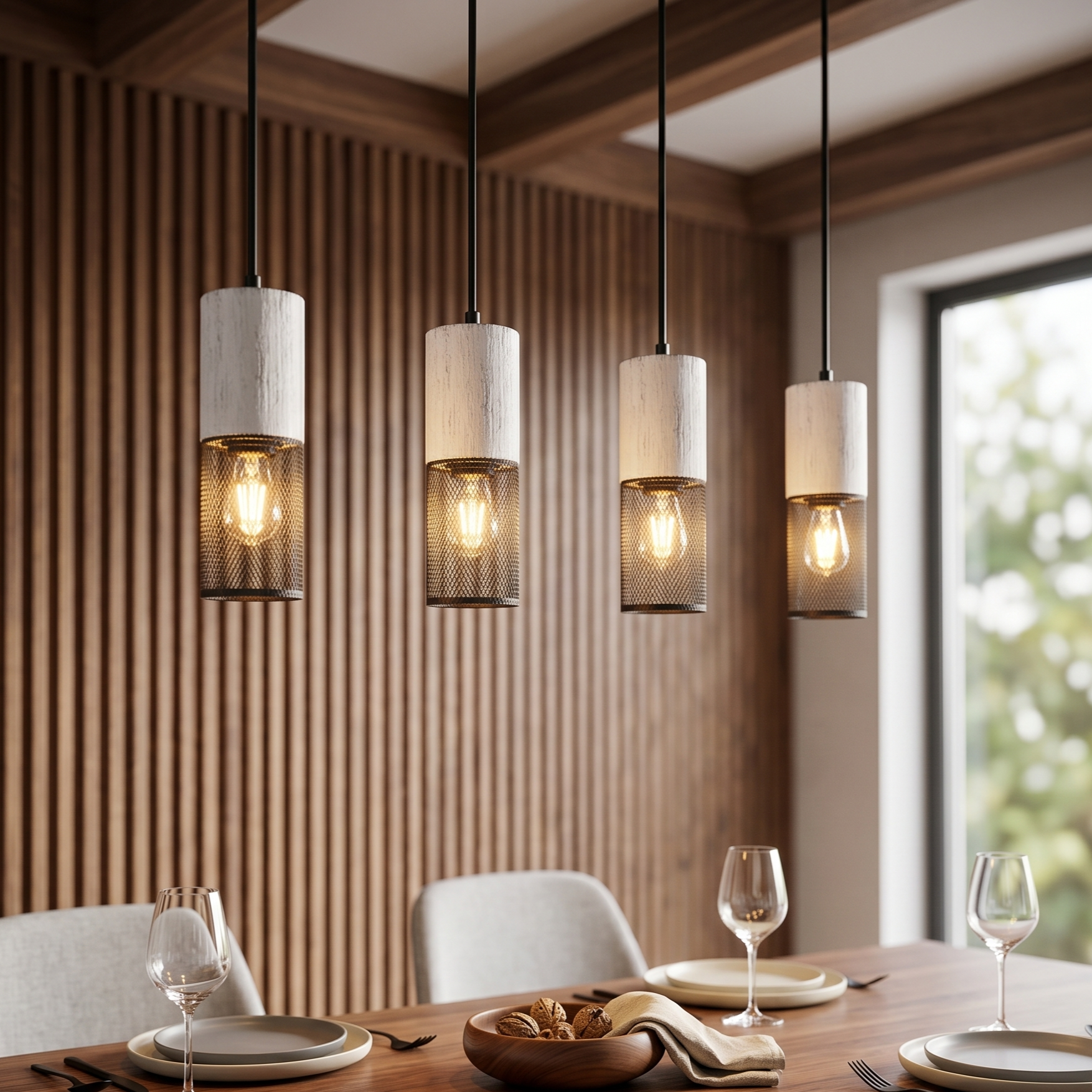 Lustra Suspendata Liniara Vintage TOSH Alba 4xE27 Premium