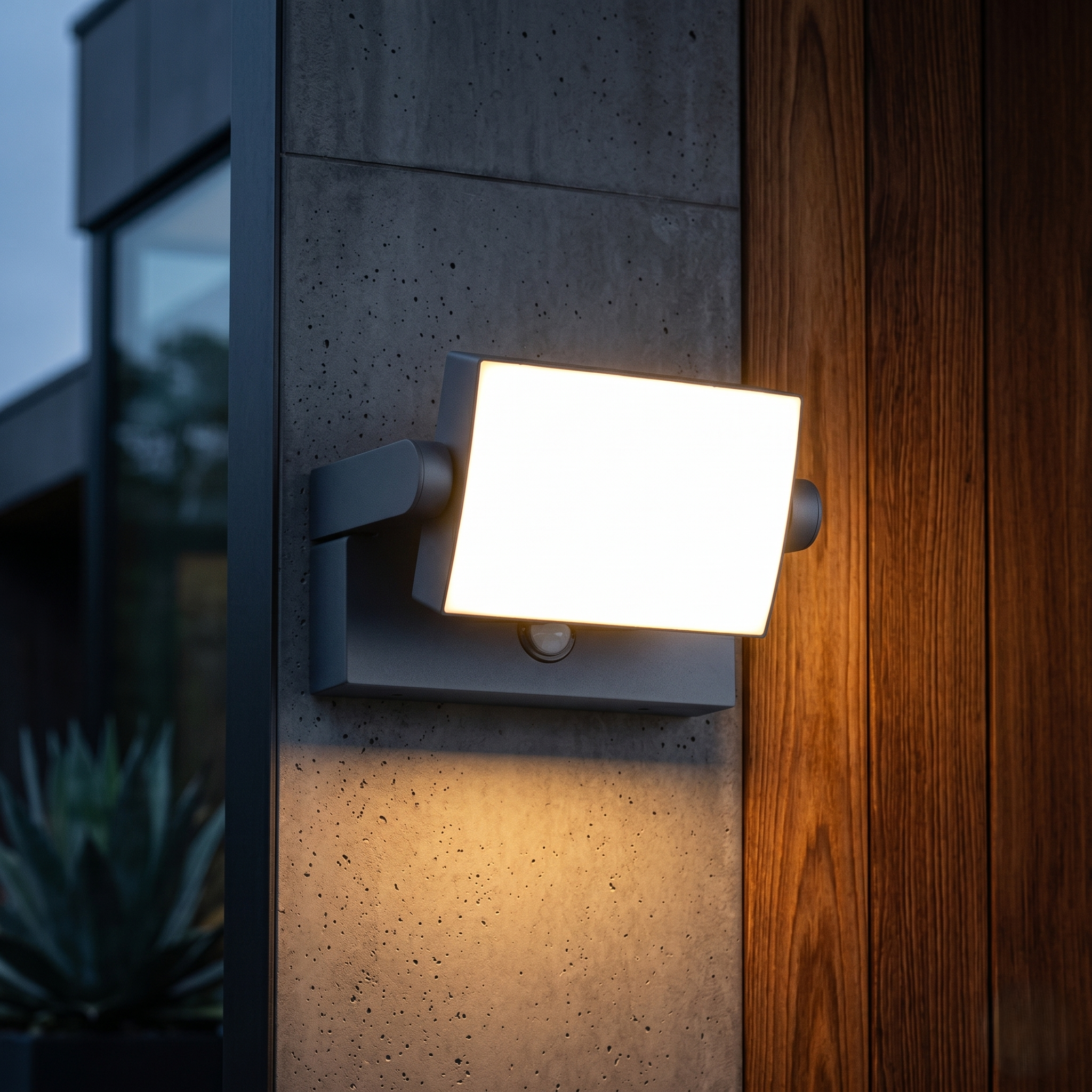 Aplica Exterior LED Premium KANSAS 10W 3000K 1000lm cu Senzor