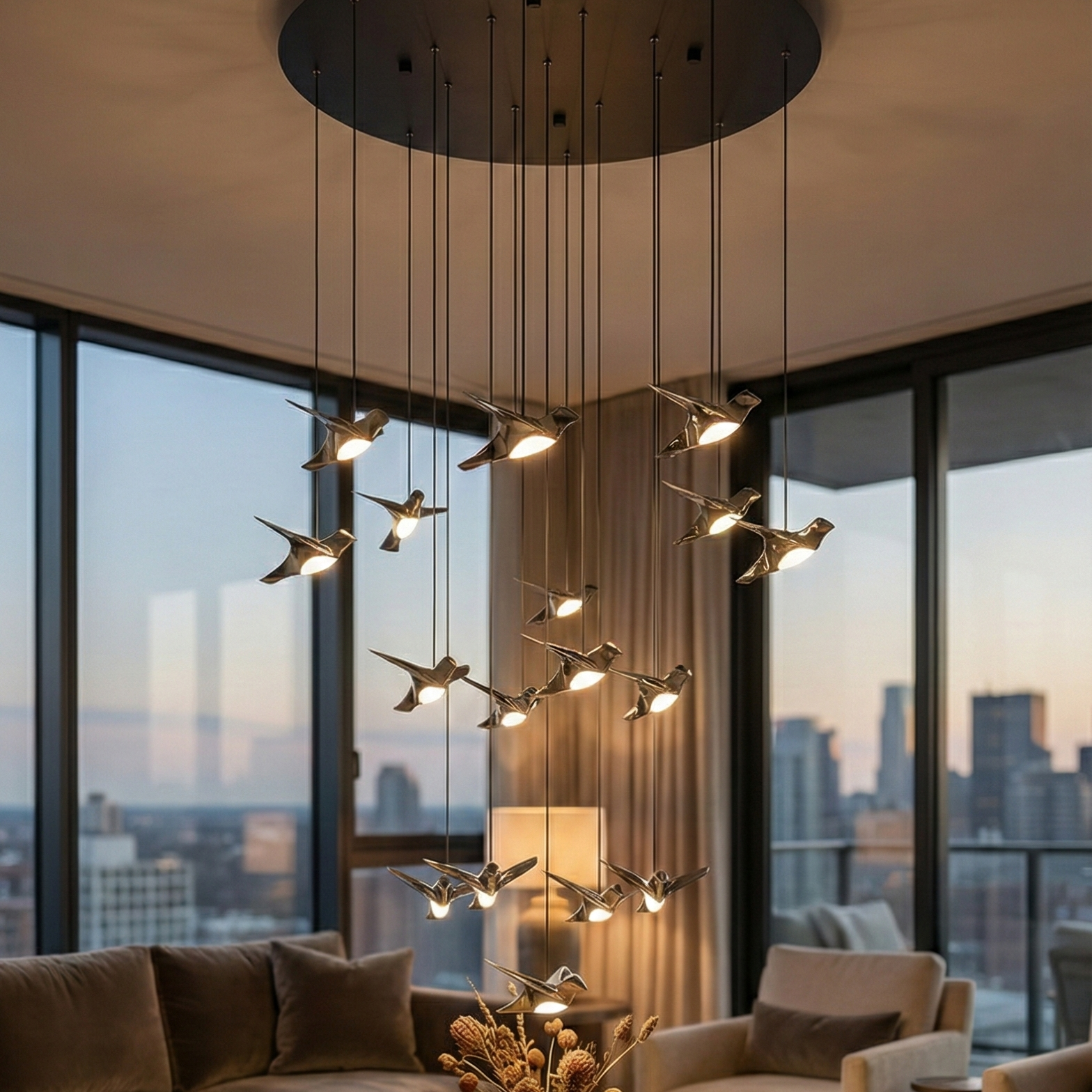 Lustra LED Suspendata Luxury PARATEBUENO Echivalent 600W