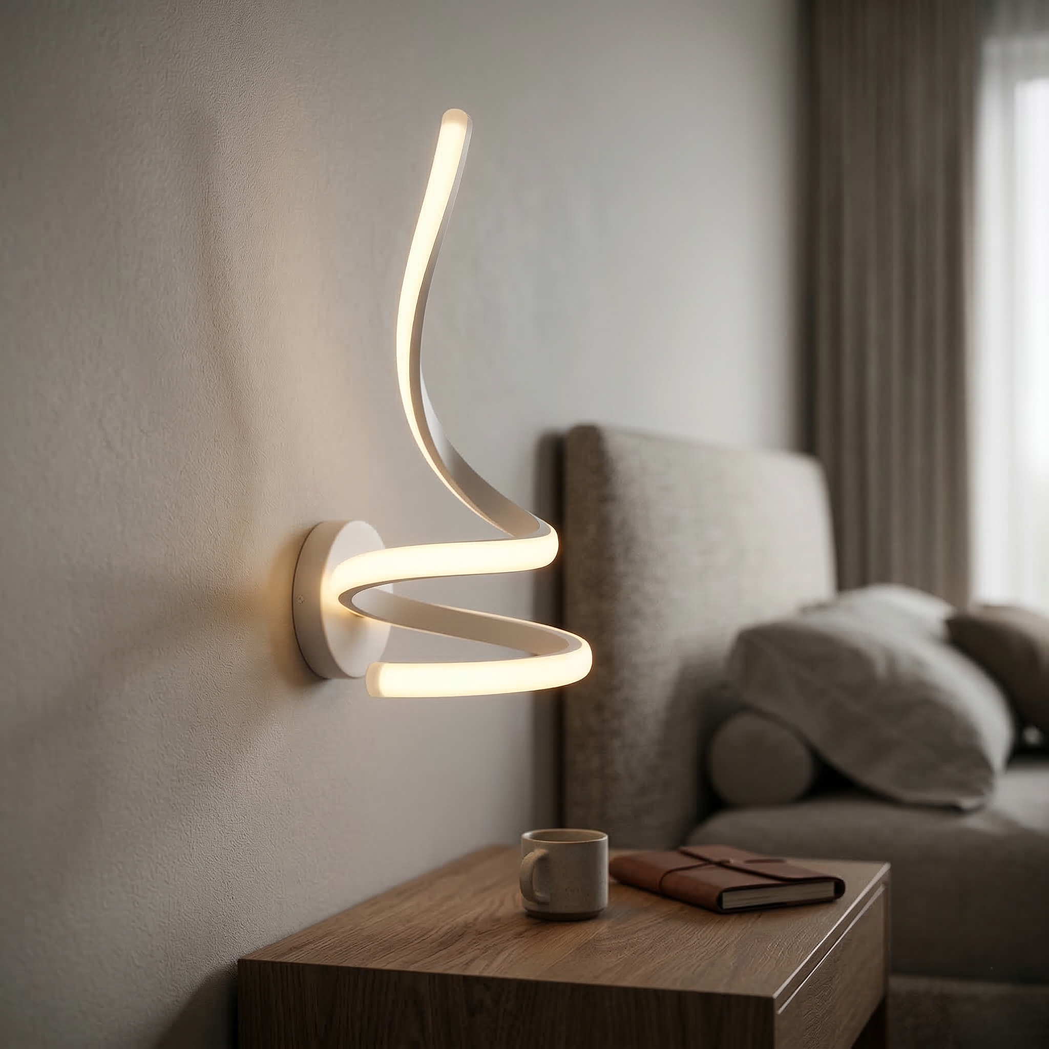 Aplica LED Perete Spiral White Echivalent 100W