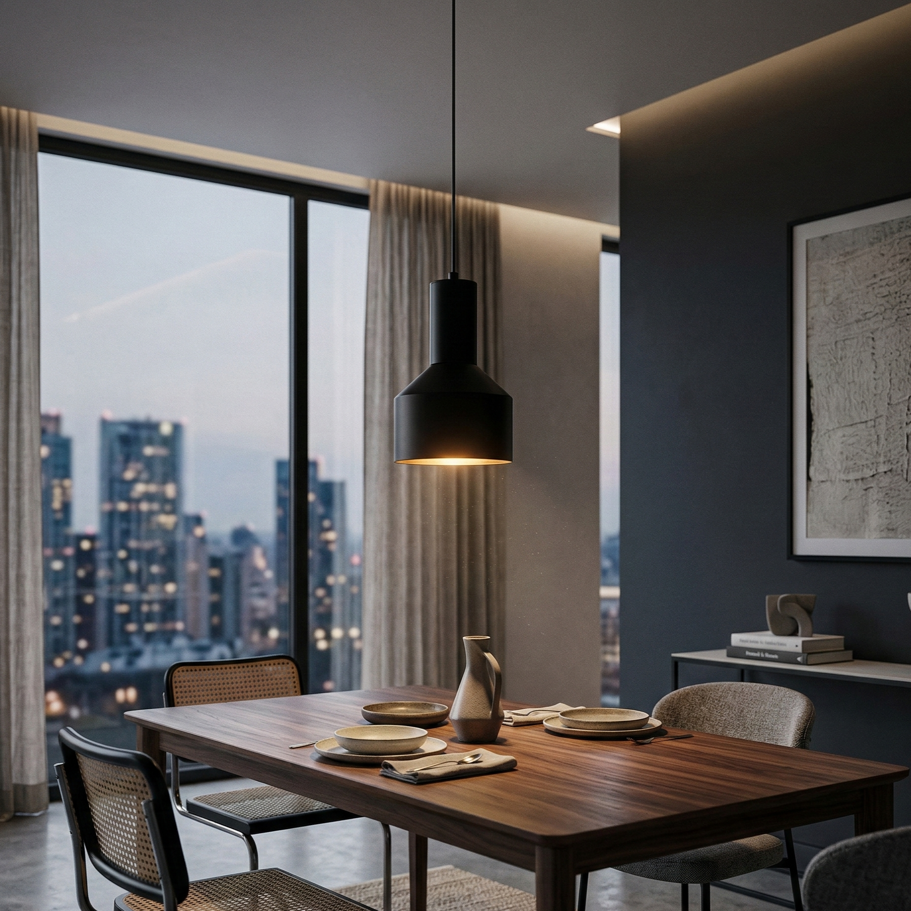 Pendul Modern 1xE27 Arcane Black