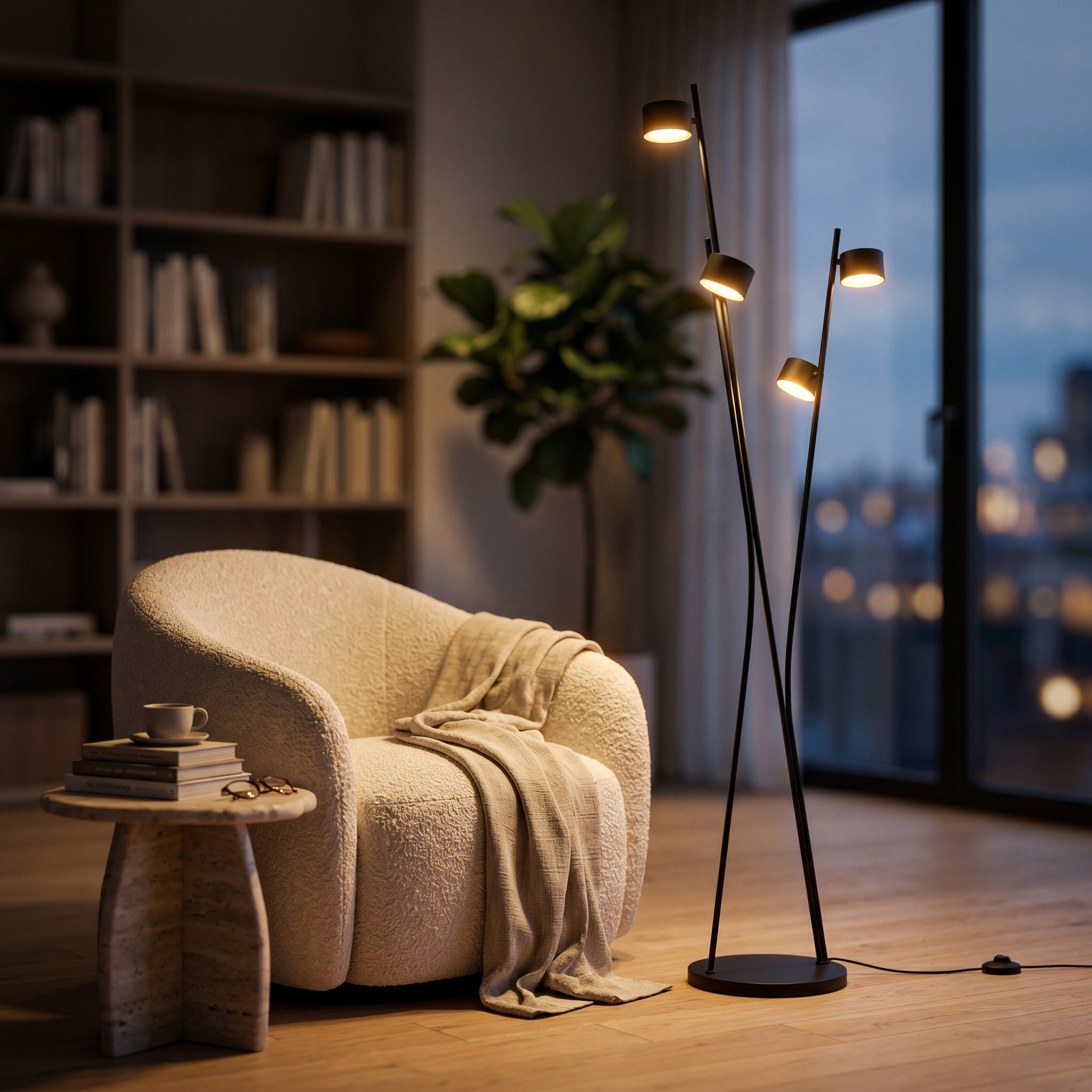 Lampadar Decorativ Premium CODA Negru 4xGX53