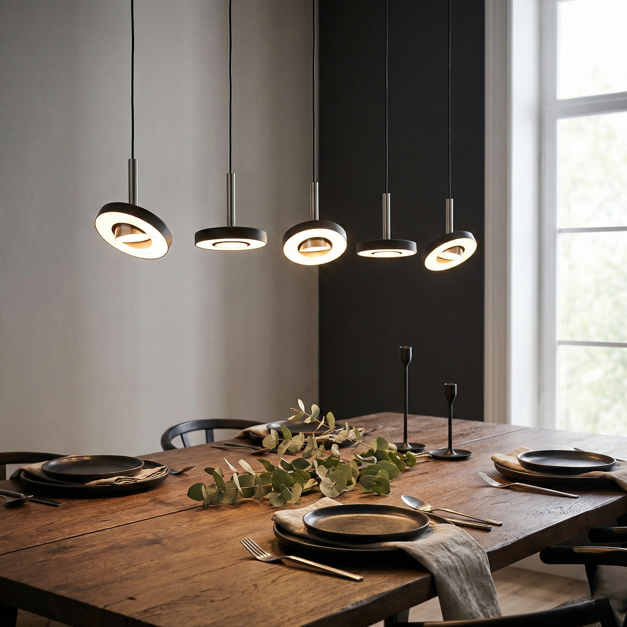 Lustra LED PREMIUM Suspendata Liniara SILVER GUANO Echivalent 400W