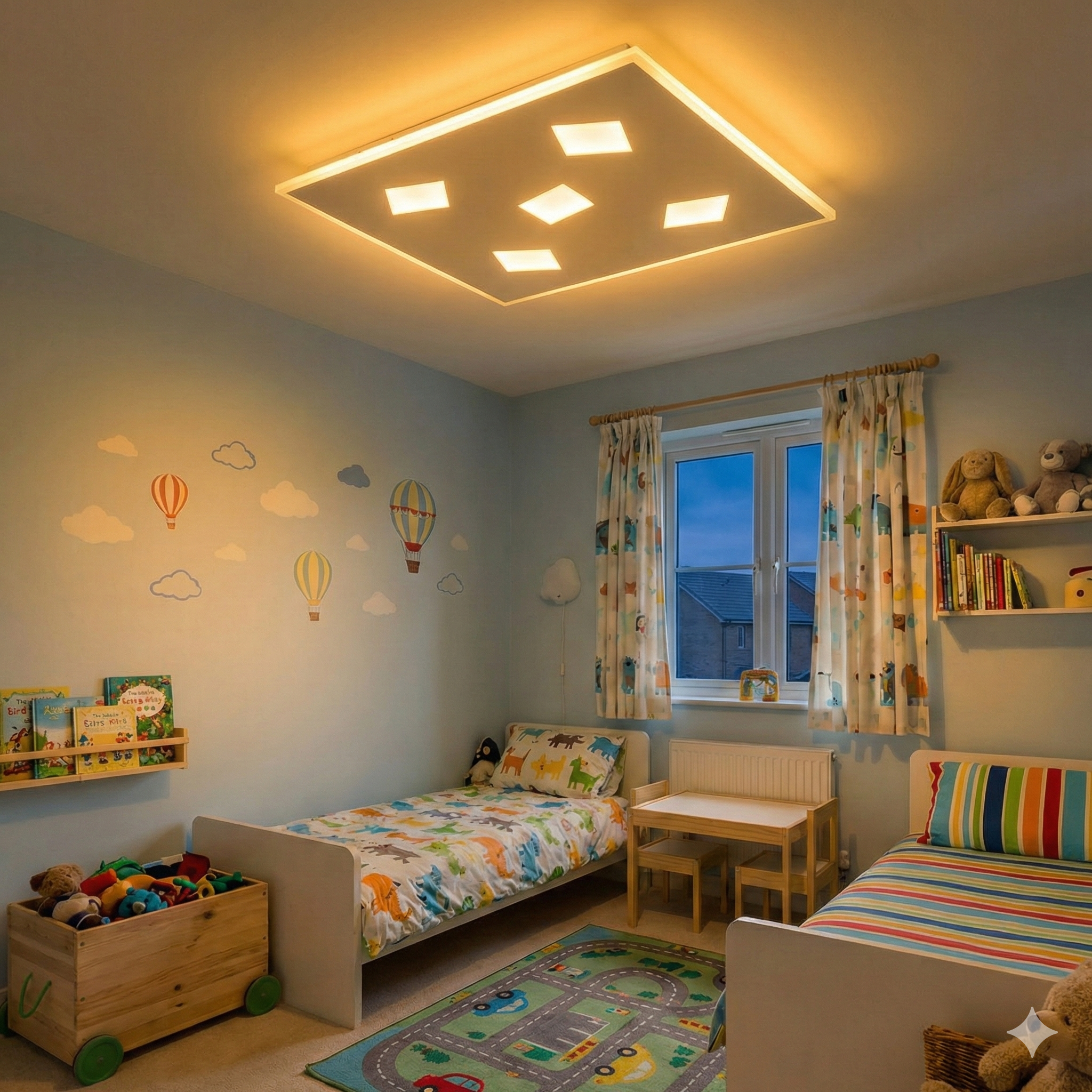 Lustra LED Square CCT 50cm, Echivalent 400W Telecomanda