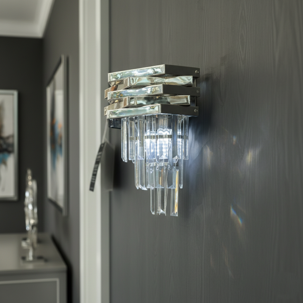 Aplica Perete Cristal Silver MALVINA