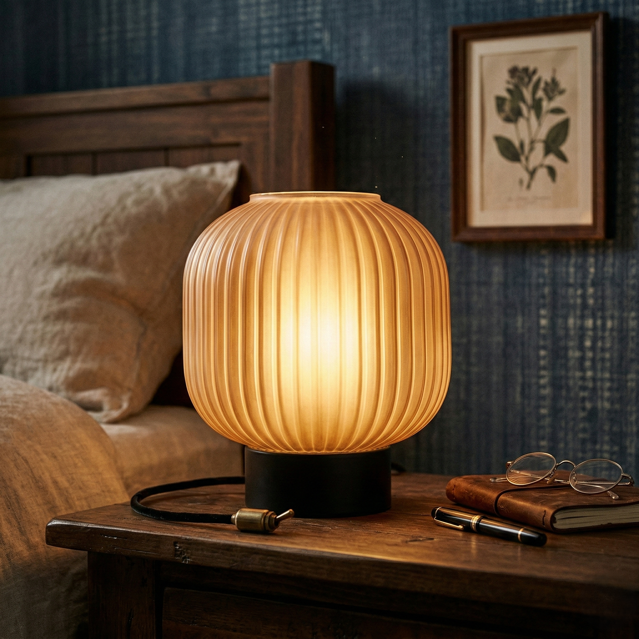 Veioza Abajur Sticla cu Buton Infesto GLASS