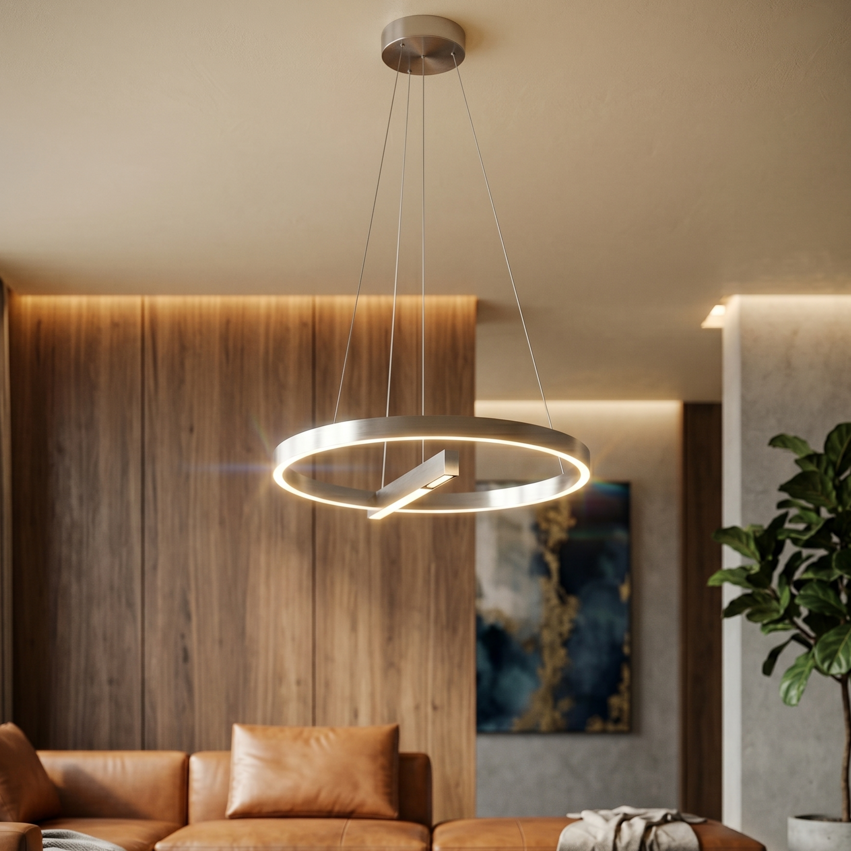 Lustra LED Suspendata Silver NIMBO Echivalent 300W
