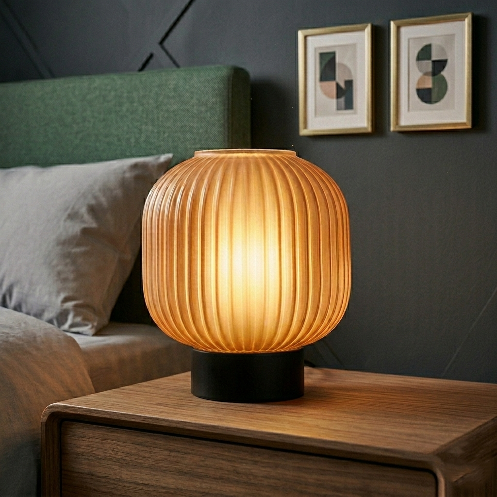 Veioza Abajur Sticla cu Buton Infesto GLASS