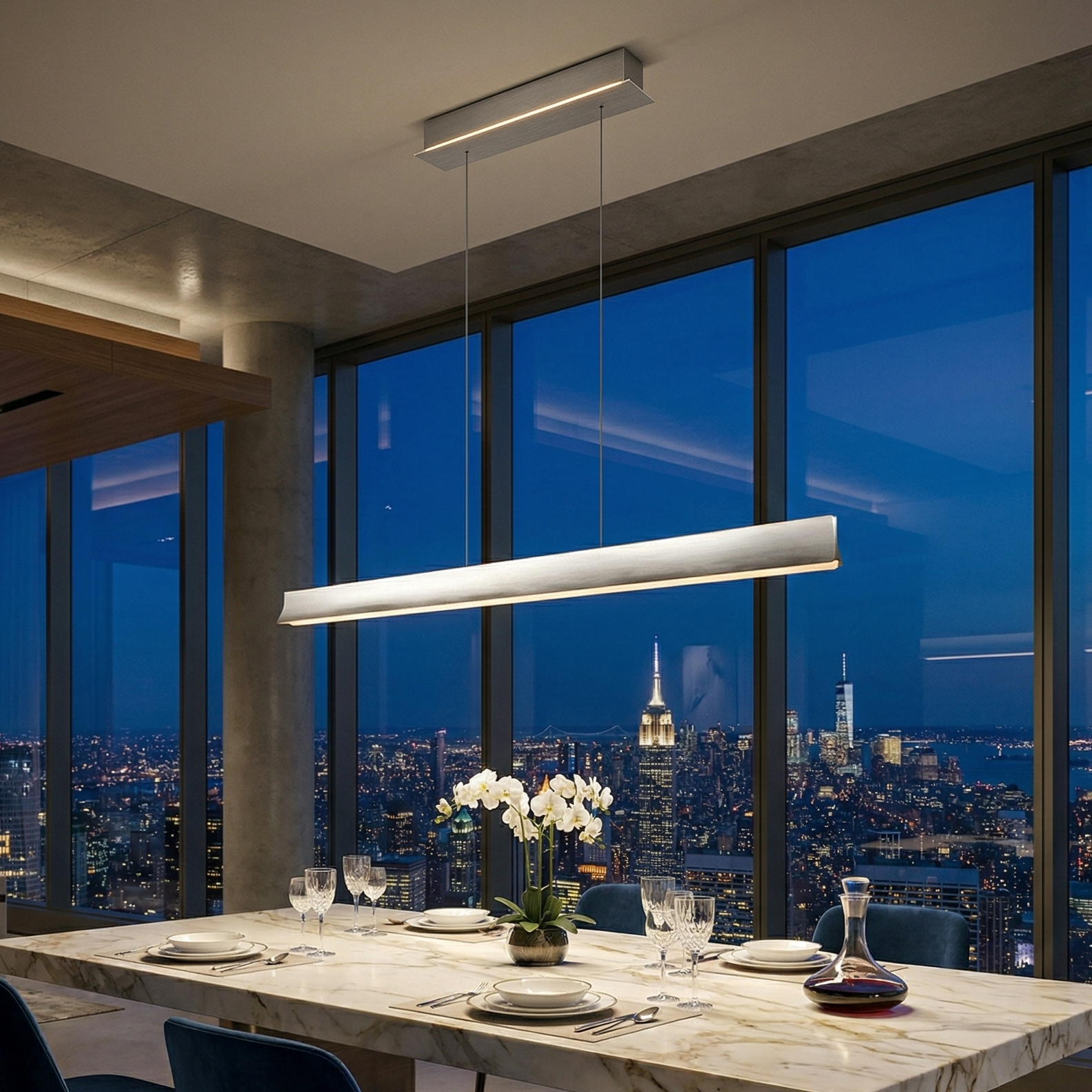 Lustra LED Suspendata Cimolto Silver CINQUE Premium Echivalent 600W