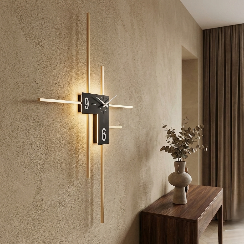 Aplica LED cu Ceas Lines Chrono AL279-A