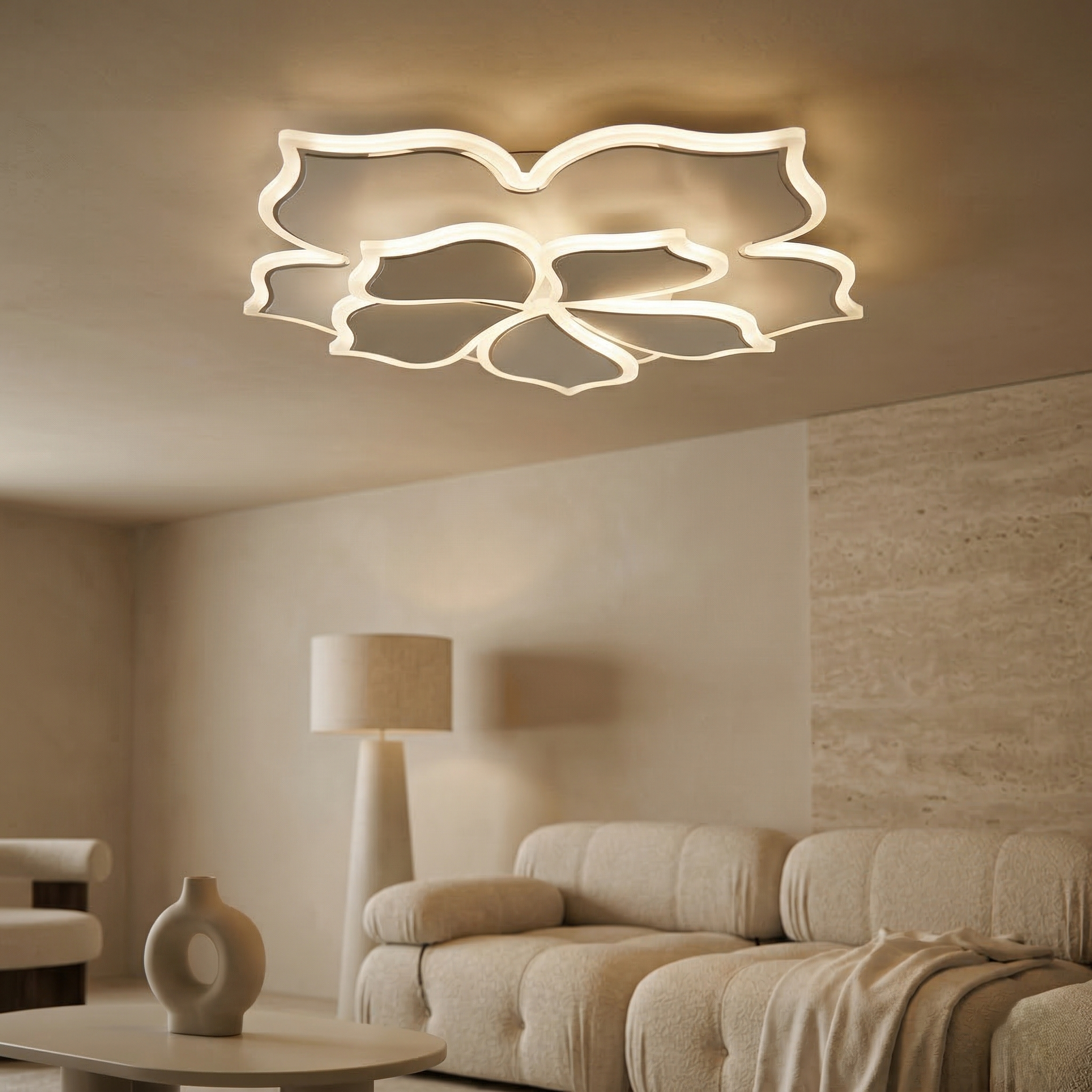 Lustra LED IRELIA White Echivalent 600W Telecomanda