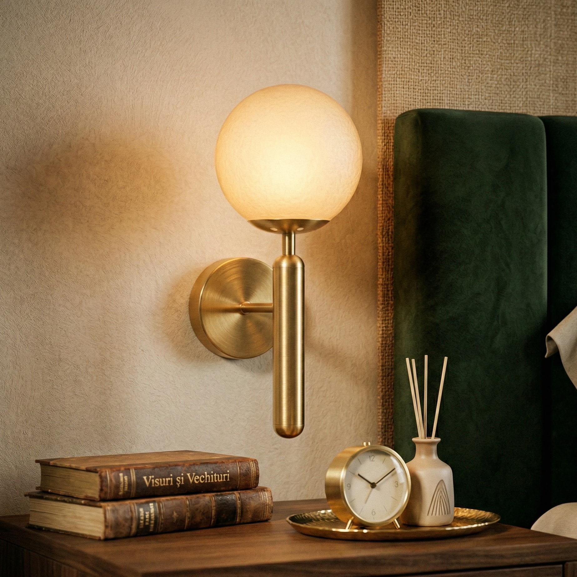 Aplica PREMIUM Abajur Mat Golden ROYAL BRASS 33CM