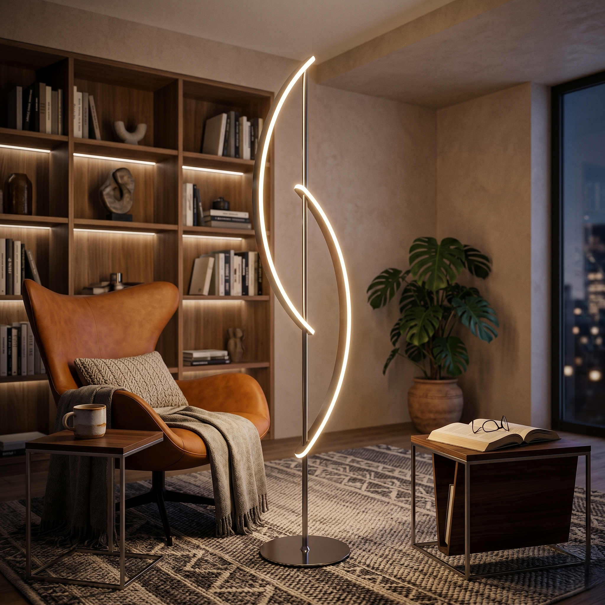 Lampadar Modern LED Premium Silver ORIVA 150CM