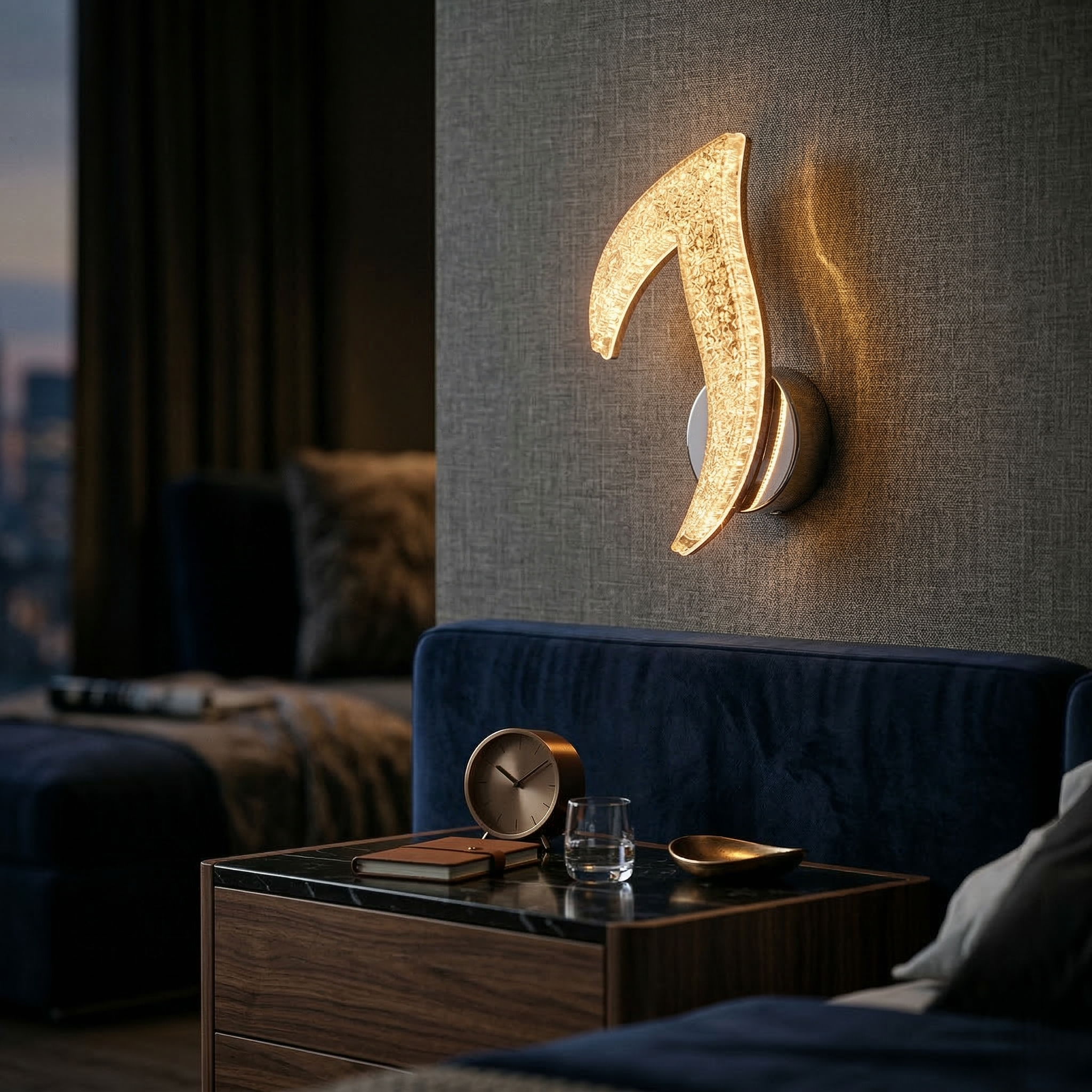 Aplica LED Perete Narcisse Sparkle Chrome
