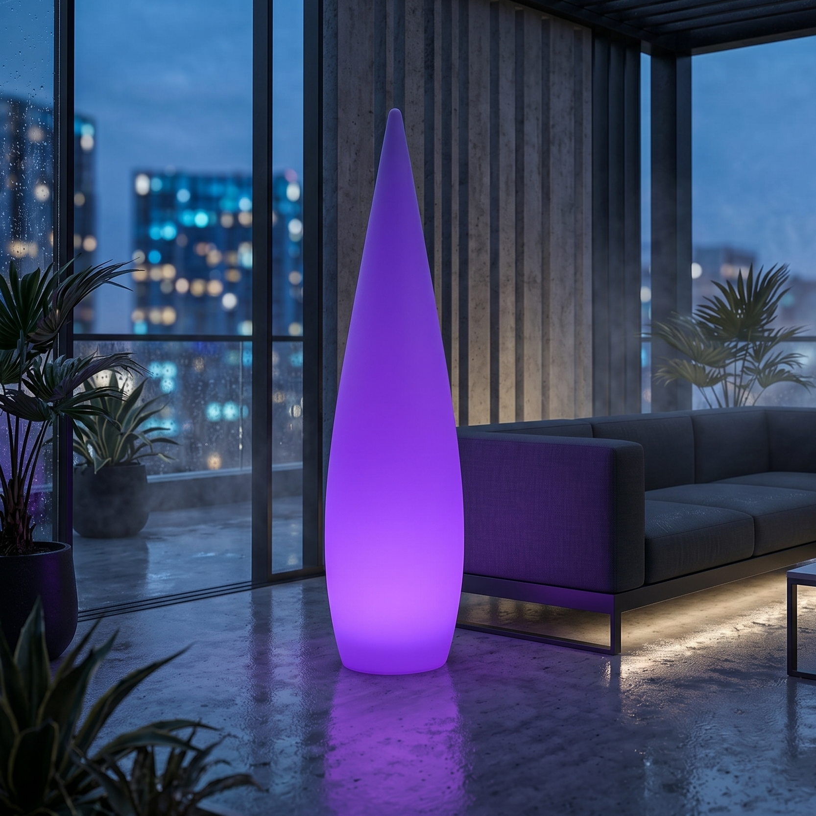 Lampadar LED RGB Premium NOXEN IP44 cu Telecomanda