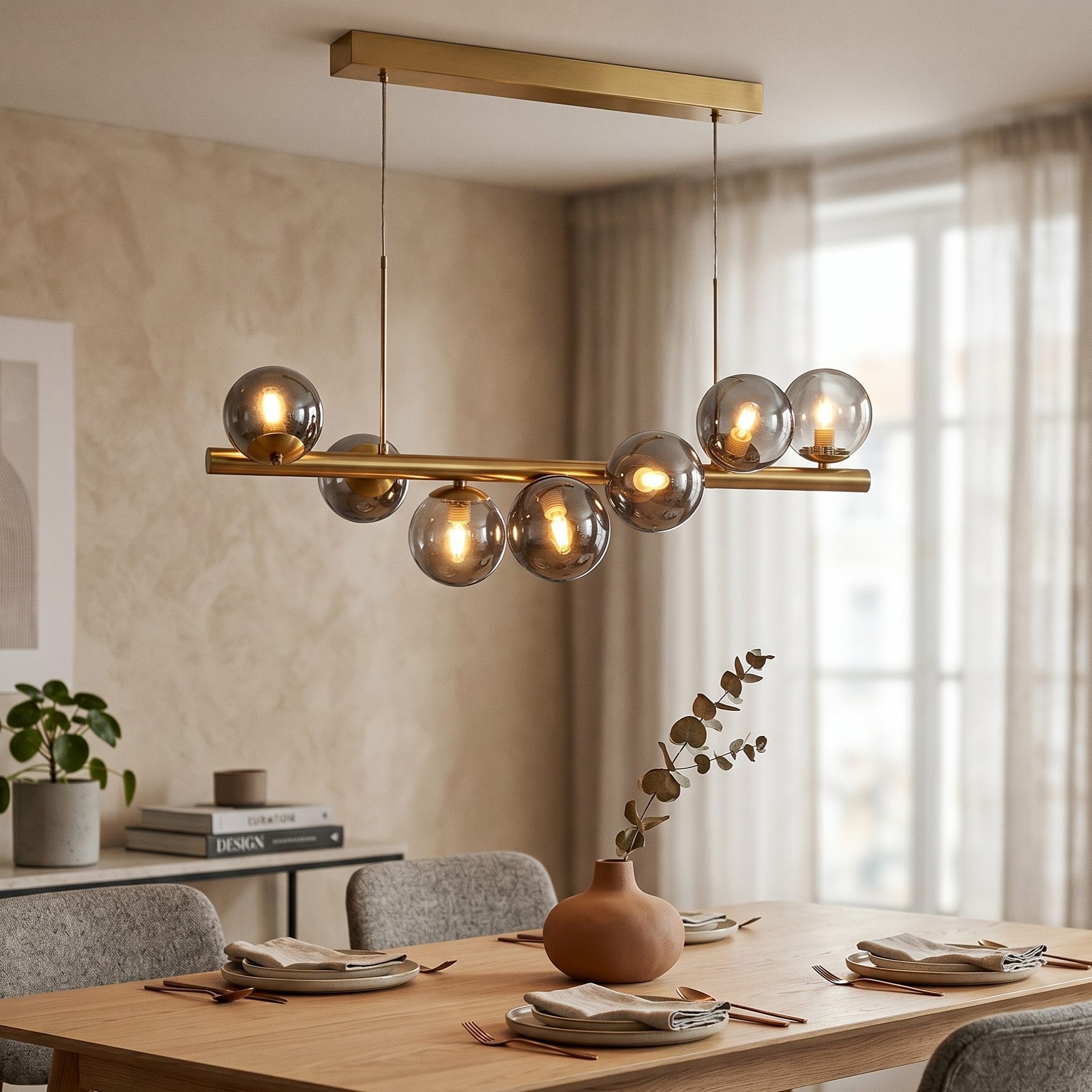 Lustra Abajur Fumuriu GOLD Liniara DX220-7