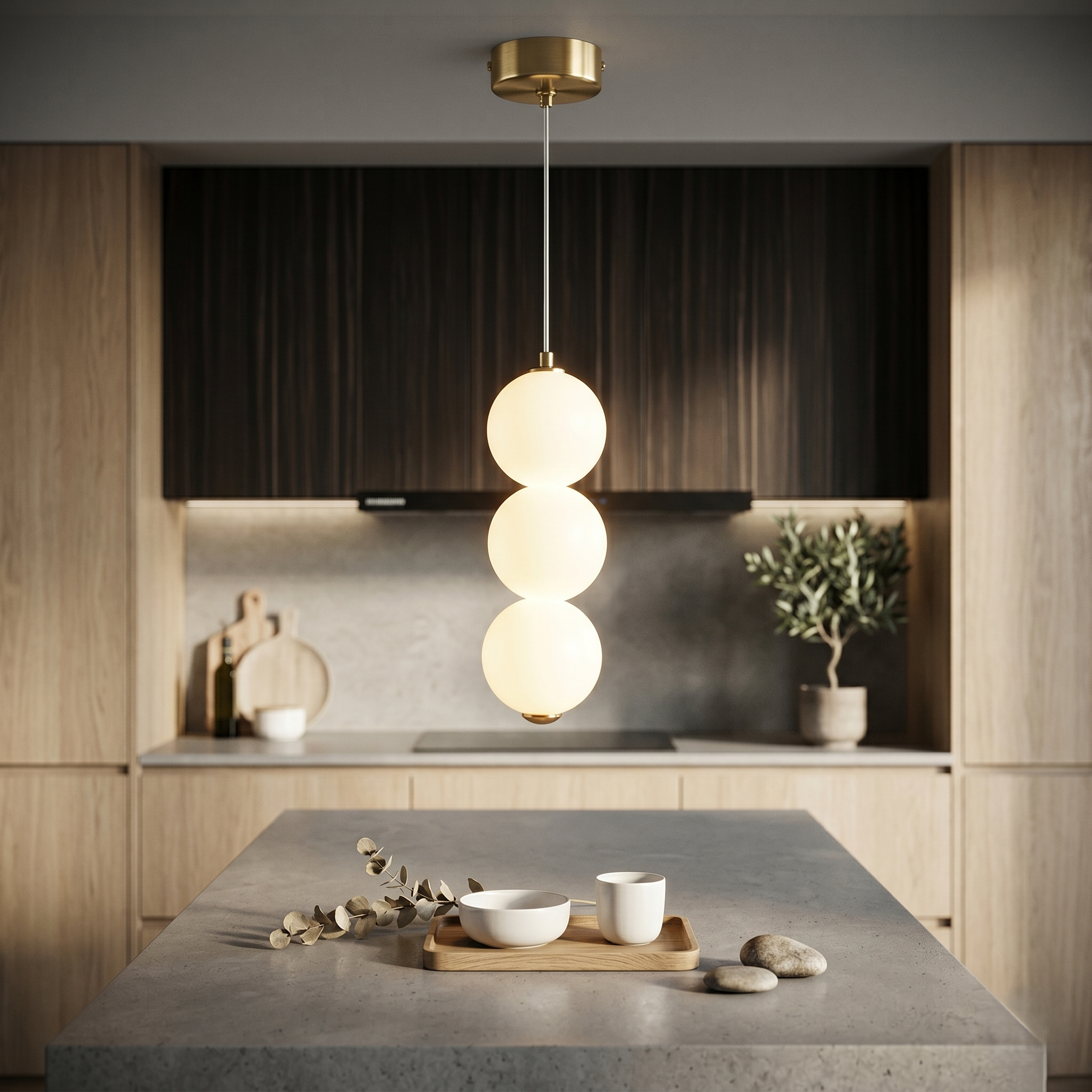 Pendul LED Abajur Mat Gold VINTER Echivalent 200W