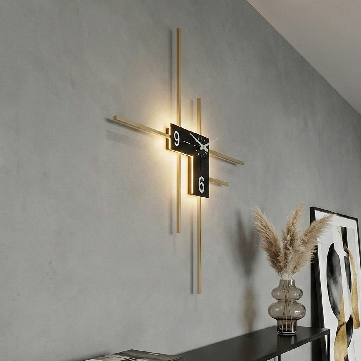 Aplica LED cu Ceas Lines Chrono AL279-A