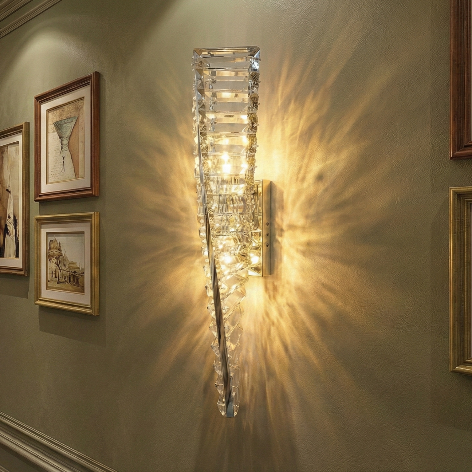 Aplica LED Cristal CIRQA Silver 50CM