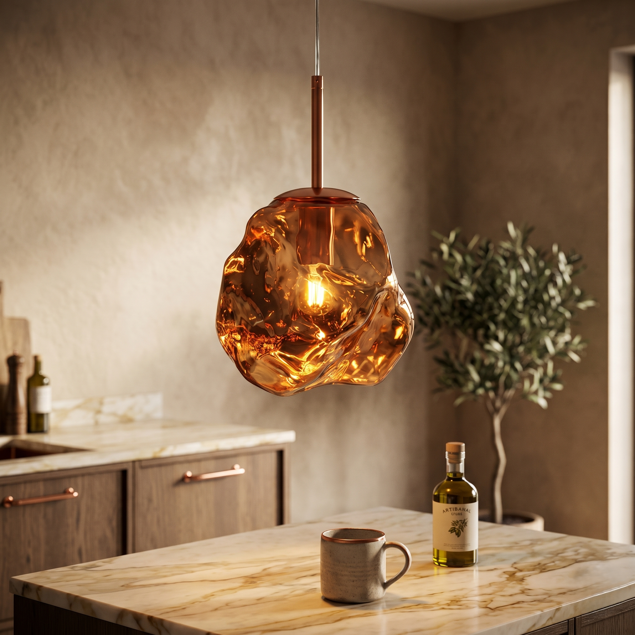 Pendul Luxury Rose Gold ZELERIS 1xE27